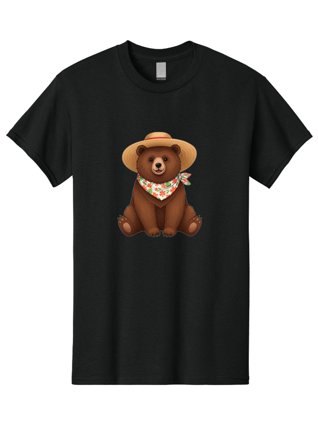 Bear-With-Hat-And-Bandana Men'S Graphic Tee, 100% Cotton, Comfortable Casual Summer Wear, Machine Washable, Vintage Camera, Old Camera, Antique Camera, Black Camera, Classic Photography, Photography Equipment, Nostalgic Device, Film Camera, Bae876