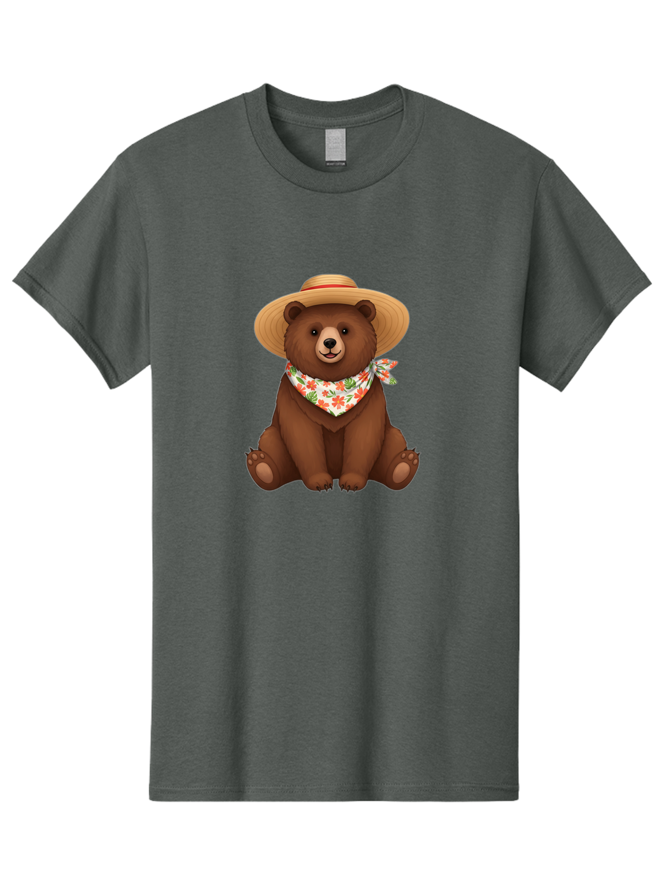 Bear-With-Hat-And-Bandana Men'S Graphic Tee, 100% Cotton, Comfortable Casual Summer Wear, Machine Washable, Vintage Camera, Old Camera, Antique Camera, Black Camera, Classic Photography, Photography Equipment, Nostalgic Device, Film Camera, Bae876