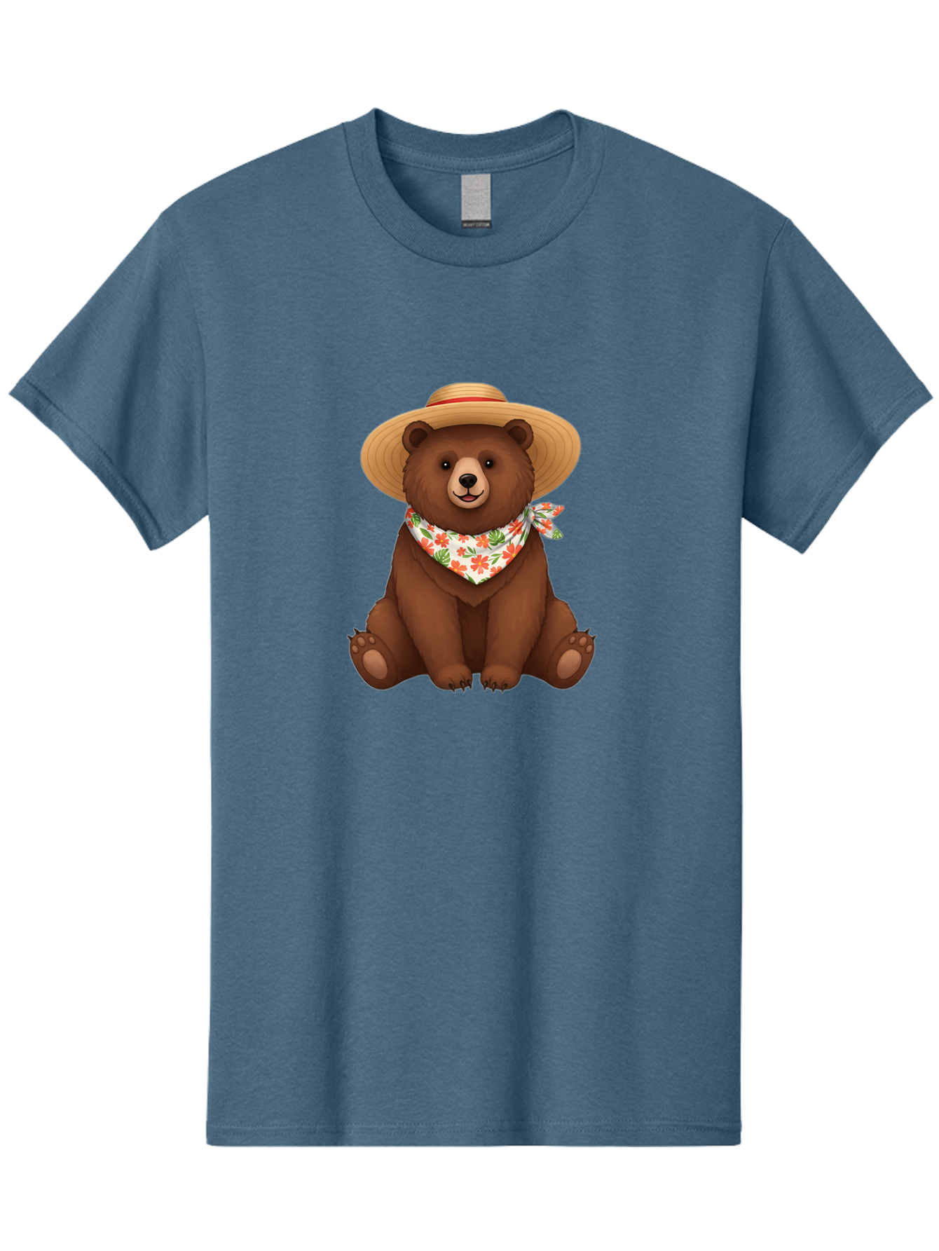 Bear-With-Hat-And-Bandana Men'S Graphic Tee, 100% Cotton, Comfortable Casual Summer Wear, Machine Washable, Vintage Camera, Old Camera, Antique Camera, Black Camera, Classic Photography, Photography Equipment, Nostalgic Device, Film Camera, Bae876