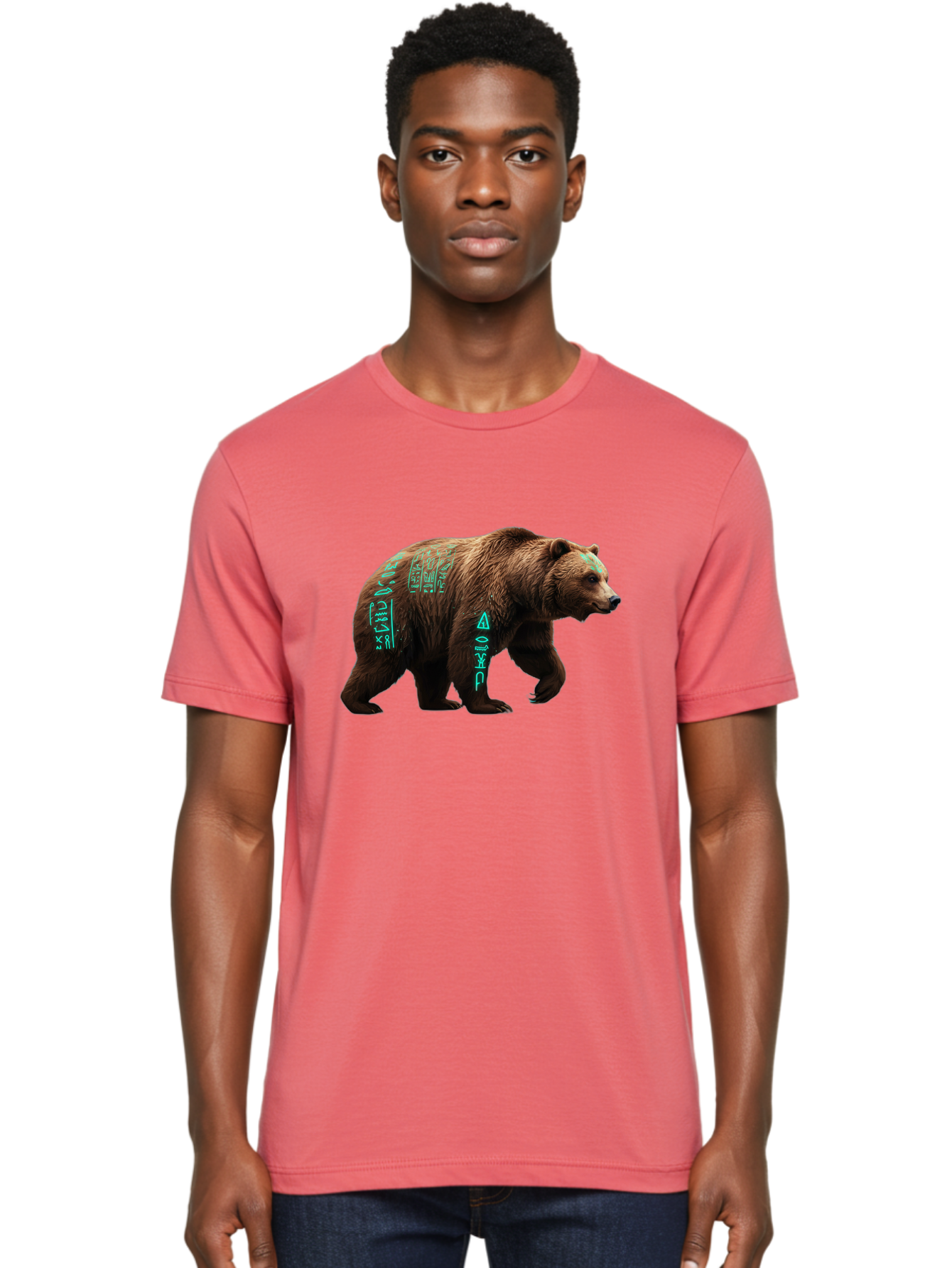 Bear-With-Hieroglyphics Men'S Graphic Tee, 100% Cotton, Comfortable Casual Summer Wear, Machine Washable, Vintage Camera, Old Camera, Antique Camera, Black Camera, Classic Photography, Photography Equipment, Nostalgic Device, Film Camera, Bae877