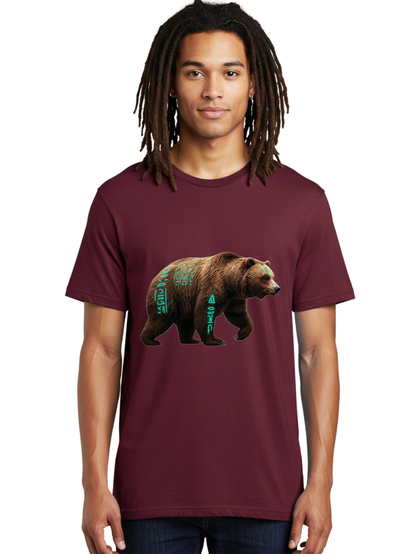 Bear-With-Hieroglyphics Men'S Graphic Tee, 100% Cotton, Comfortable Casual Summer Wear, Machine Washable, Vintage Camera, Old Camera, Antique Camera, Black Camera, Classic Photography, Photography Equipment, Nostalgic Device, Film Camera, Bae877