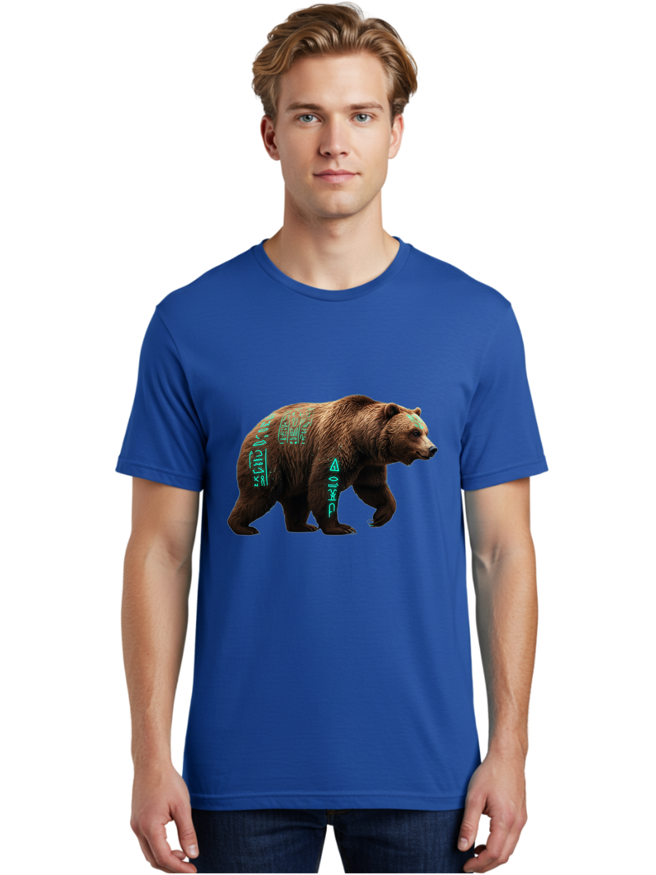 Bear-With-Hieroglyphics Men'S Graphic Tee, 100% Cotton, Comfortable Casual Summer Wear, Machine Washable, Vintage Camera, Old Camera, Antique Camera, Black Camera, Classic Photography, Photography Equipment, Nostalgic Device, Film Camera, Bae877
