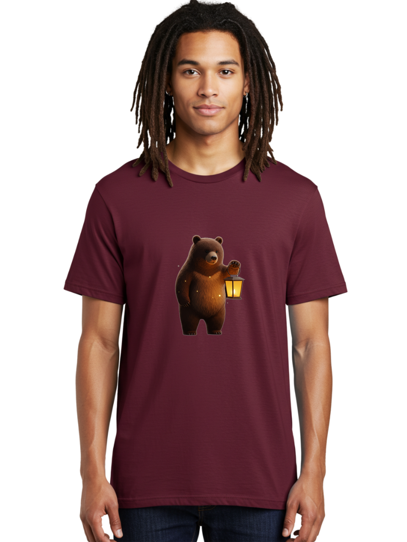 Bear-With-Lantern Men'S Graphic Tee, 100% Cotton, Comfortable Casual Summer Wear, Machine Washable, Vintage Camera, Old Camera, Antique Camera, Black Camera, Classic Photography, Photography Equipment, Nostalgic Device, Film Camera, Camera Art Bae882
