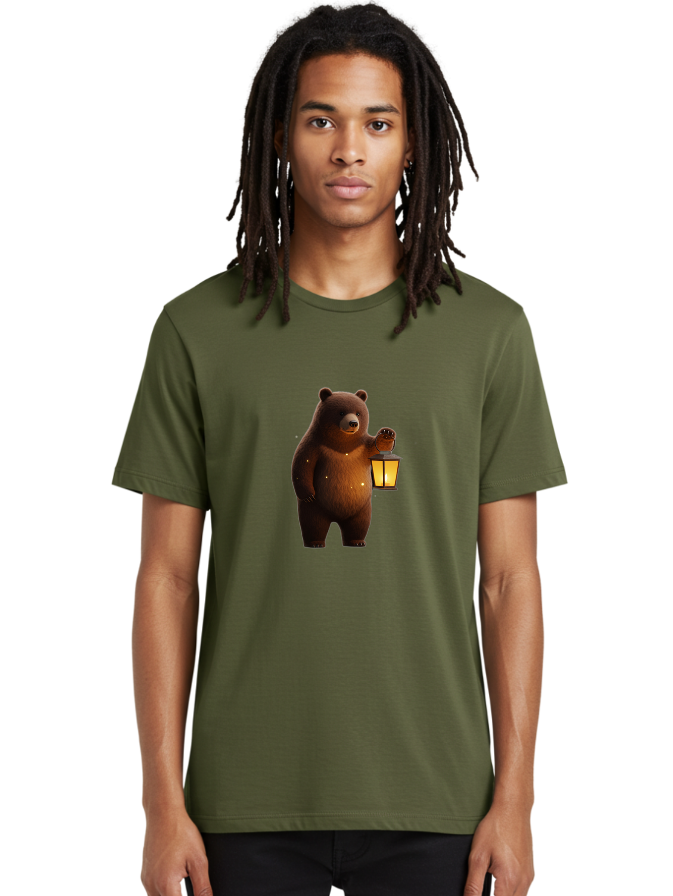 Bear-With-Lantern Men'S Graphic Tee, 100% Cotton, Comfortable Casual Summer Wear, Machine Washable, Vintage Camera, Old Camera, Antique Camera, Black Camera, Classic Photography, Photography Equipment, Nostalgic Device, Film Camera, Camera Art Bae882
