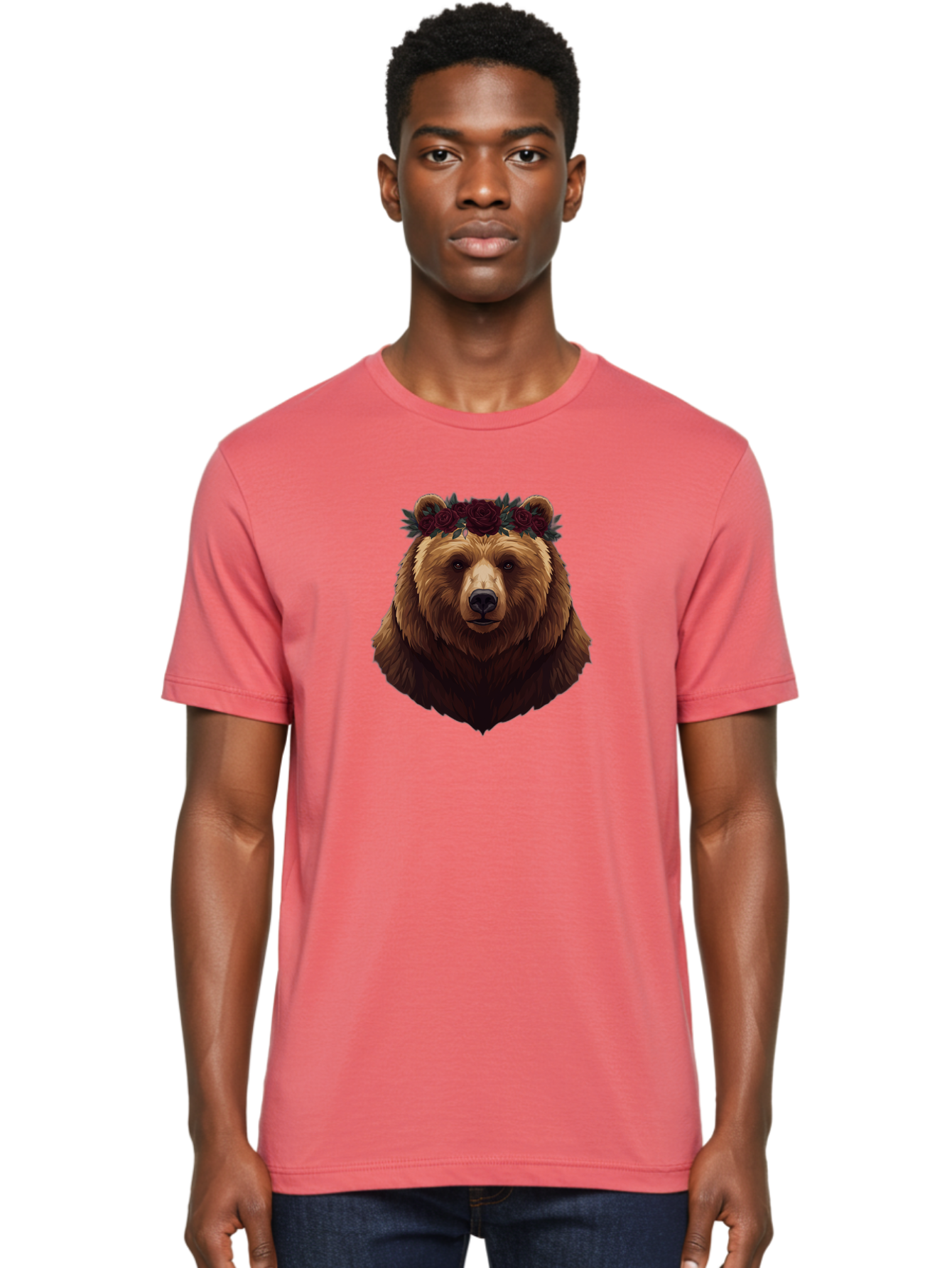 Bear-With-Roses Men'S Graphic Tee, 100% Cotton, Comfortable Casual Summer Wear, Machine Washable, Vintage Camera, Old Camera, Antique Camera, Black Camera, Classic Photography, Photography Equipment, Nostalgic Device, Film Camera, Camera Art Bae884