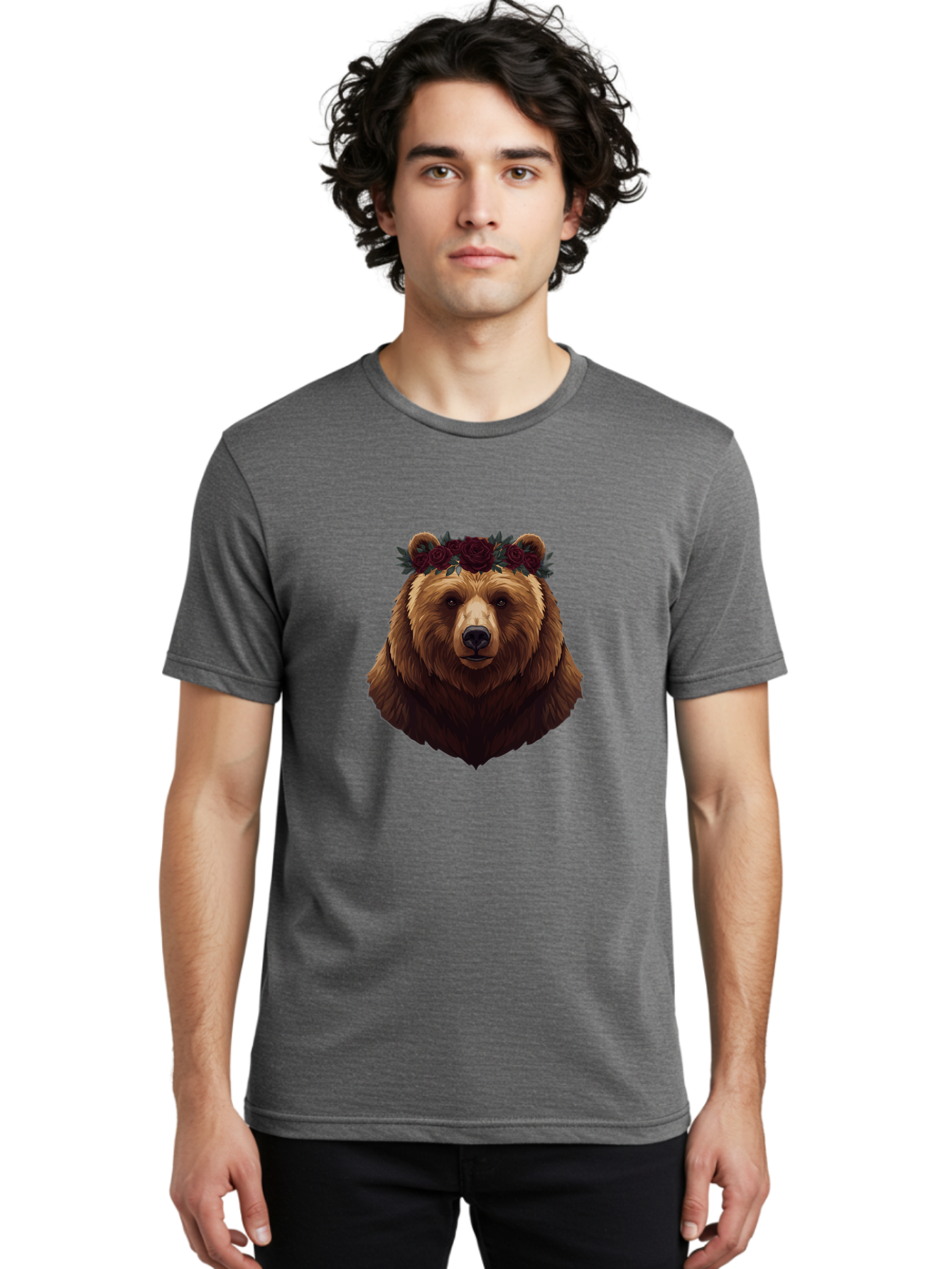 Bear-With-Roses Men'S Graphic Tee, 100% Cotton, Comfortable Casual Summer Wear, Machine Washable, Vintage Camera, Old Camera, Antique Camera, Black Camera, Classic Photography, Photography Equipment, Nostalgic Device, Film Camera, Camera Art Bae884