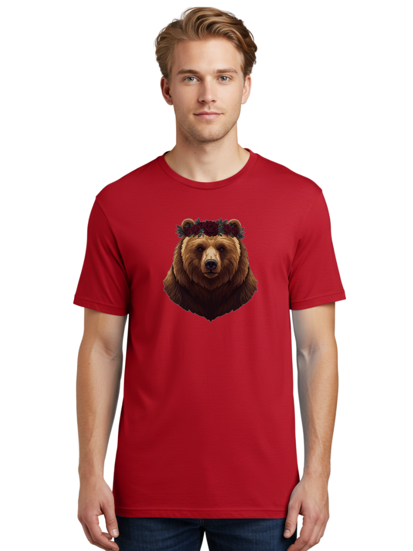 Bear-With-Roses Men'S Graphic Tee, 100% Cotton, Comfortable Casual Summer Wear, Machine Washable, Vintage Camera, Old Camera, Antique Camera, Black Camera, Classic Photography, Photography Equipment, Nostalgic Device, Film Camera, Camera Art Bae884