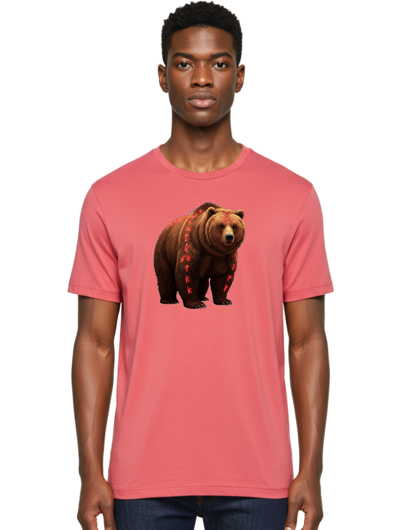 Bear-With-Runic-Symbols Men'S Graphic Tee, 100% Cotton, Comfortable Casual Summer Wear, Machine Washable, Vintage Camera, Old Camera, Antique Camera, Black Camera, Classic Photography, Photography Equipment, Nostalgic Device, Film Camera, Bae885