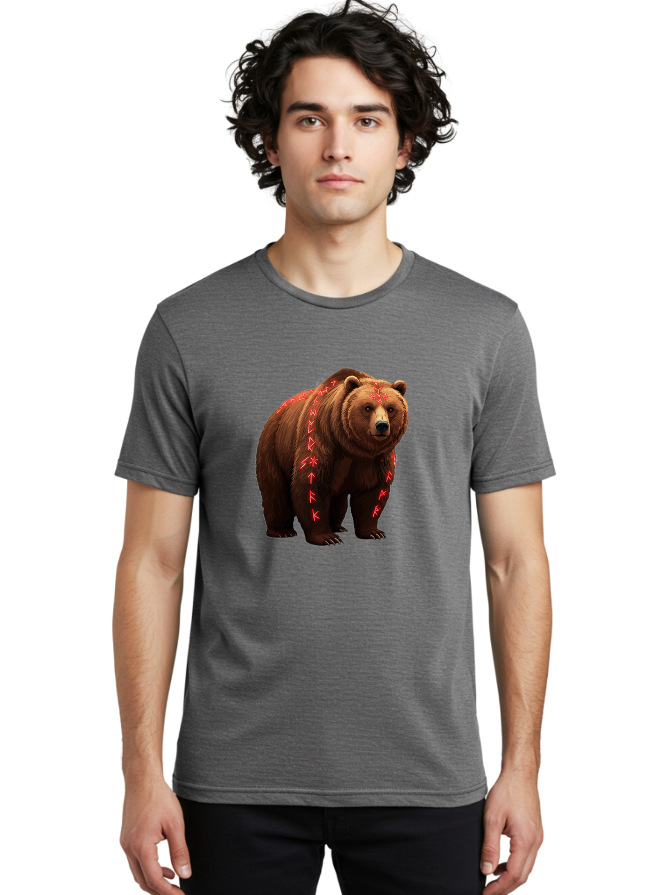 Bear-With-Runic-Symbols Men'S Graphic Tee, 100% Cotton, Comfortable Casual Summer Wear, Machine Washable, Vintage Camera, Old Camera, Antique Camera, Black Camera, Classic Photography, Photography Equipment, Nostalgic Device, Film Camera, Bae885