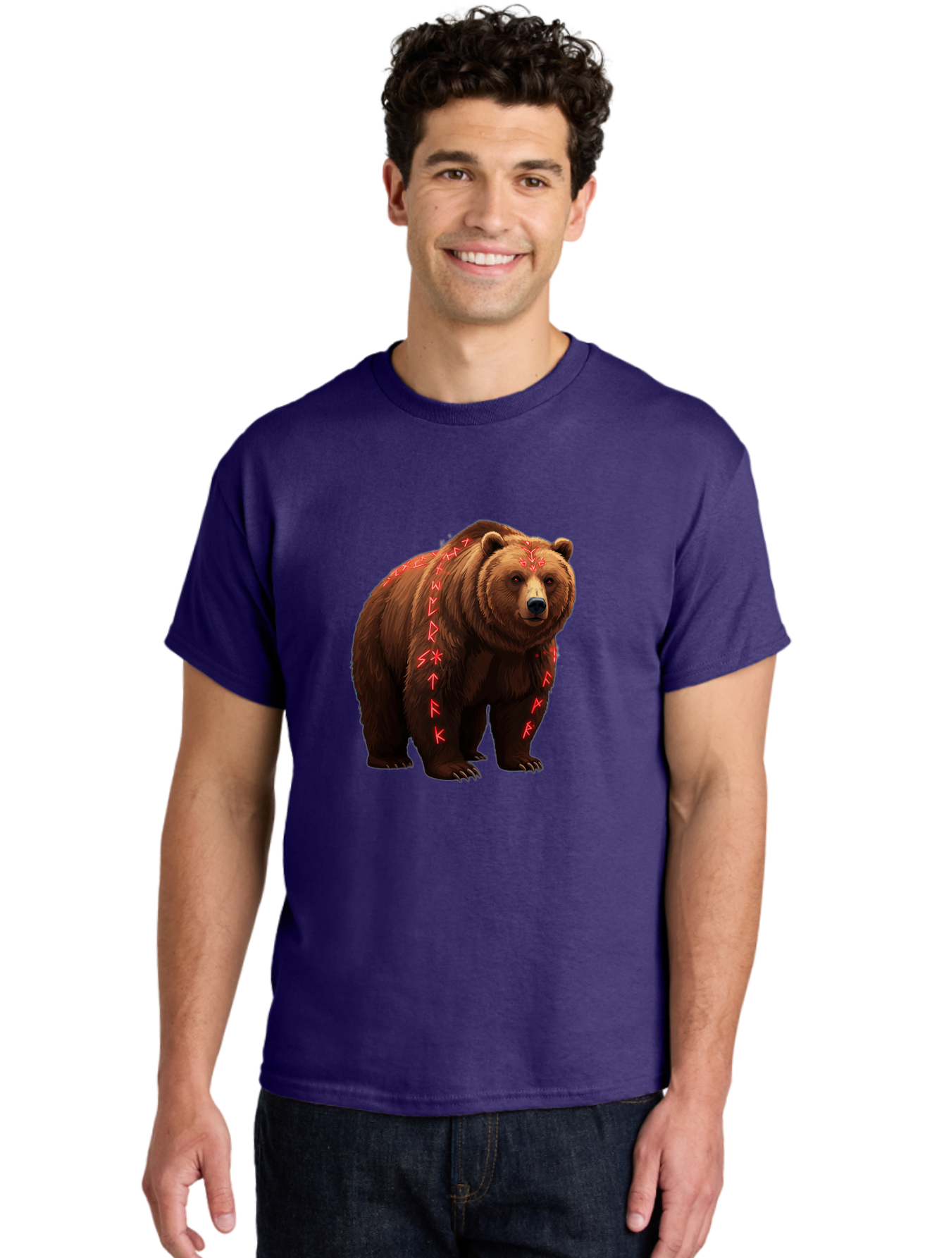 Bear-With-Runic-Symbols Men'S Graphic Tee, 100% Cotton, Comfortable Casual Summer Wear, Machine Washable, Vintage Camera, Old Camera, Antique Camera, Black Camera, Classic Photography, Photography Equipment, Nostalgic Device, Film Camera, Bae885