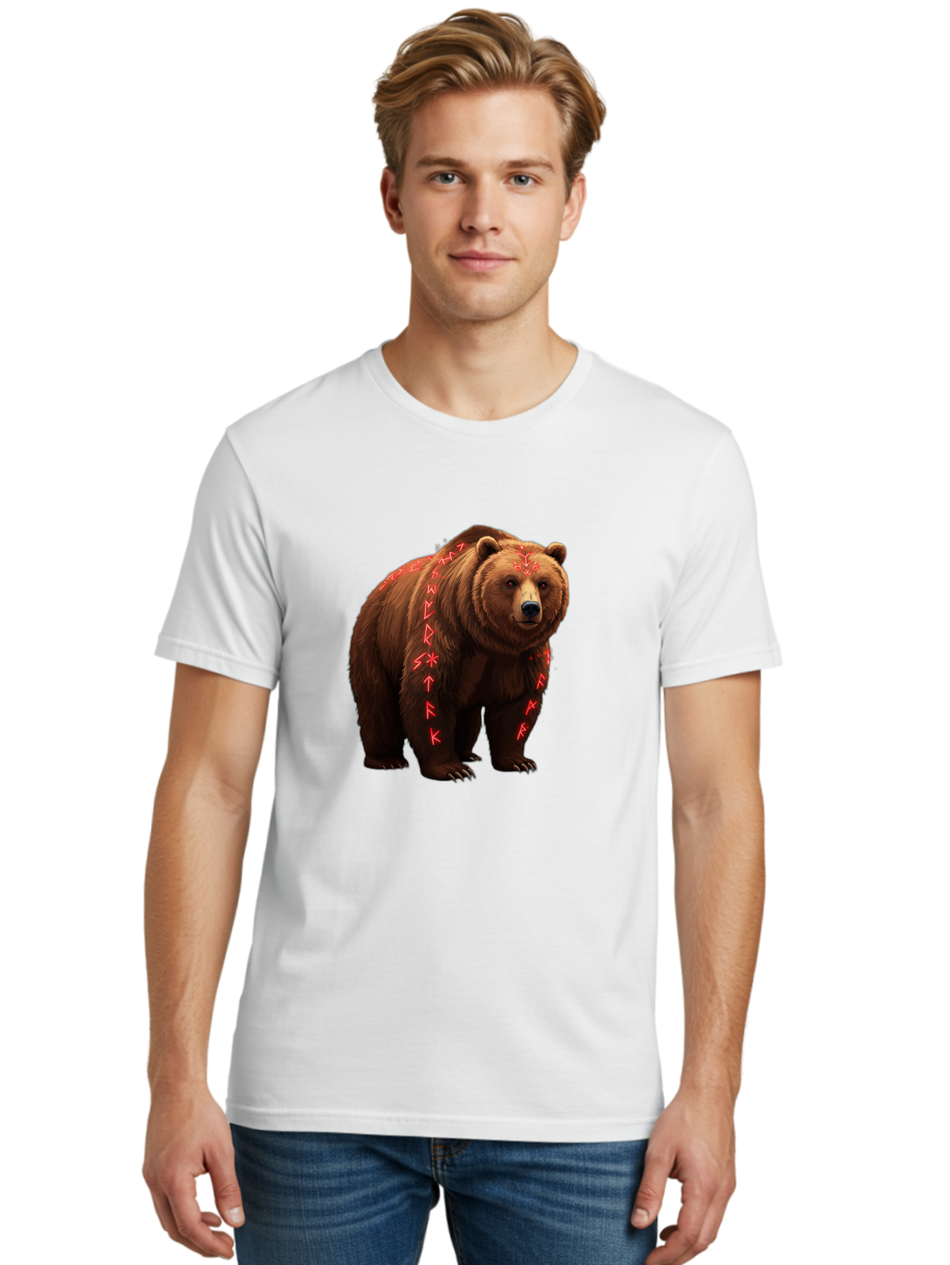 Bear-With-Runic-Symbols Men'S Graphic Tee, 100% Cotton, Comfortable Casual Summer Wear, Machine Washable, Vintage Camera, Old Camera, Antique Camera, Black Camera, Classic Photography, Photography Equipment, Nostalgic Device, Film Camera, Bae885