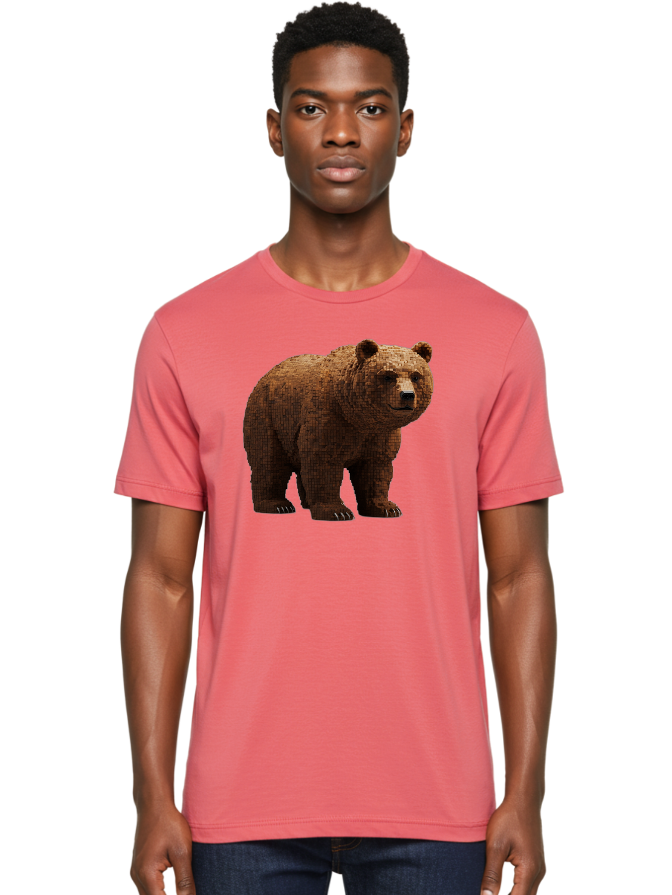 Bear Men'S Graphic Tee, 100% Cotton, Comfortable Casual Summer Wear, Machine Washable, Vintage Camera, Old Camera, Antique Camera, Black Camera, Classic Photography, Photography Equipment, Nostalgic Device, Film Camera, Camera Art Bae888
