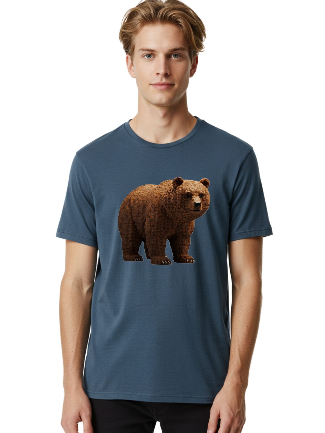 Bear Men'S Graphic Tee, 100% Cotton, Comfortable Casual Summer Wear, Machine Washable, Vintage Camera, Old Camera, Antique Camera, Black Camera, Classic Photography, Photography Equipment, Nostalgic Device, Film Camera, Camera Art Bae888