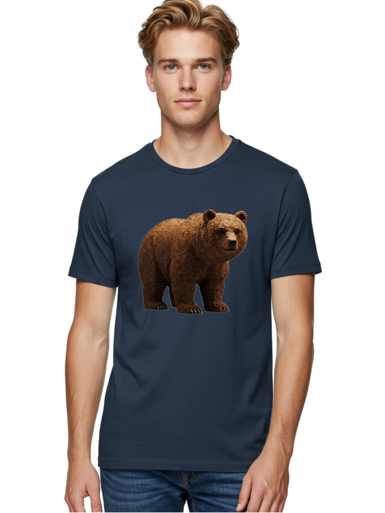 Bear Men'S Graphic Tee, 100% Cotton, Comfortable Casual Summer Wear, Machine Washable, Vintage Camera, Old Camera, Antique Camera, Black Camera, Classic Photography, Photography Equipment, Nostalgic Device, Film Camera, Camera Art Bae888