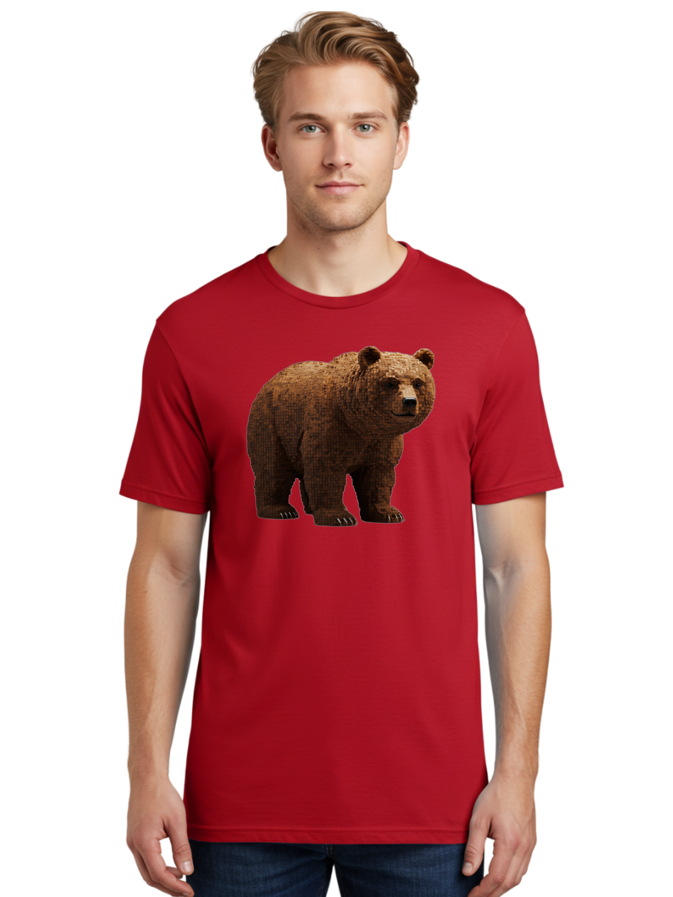 Bear Men'S Graphic Tee, 100% Cotton, Comfortable Casual Summer Wear, Machine Washable, Vintage Camera, Old Camera, Antique Camera, Black Camera, Classic Photography, Photography Equipment, Nostalgic Device, Film Camera, Camera Art Bae888