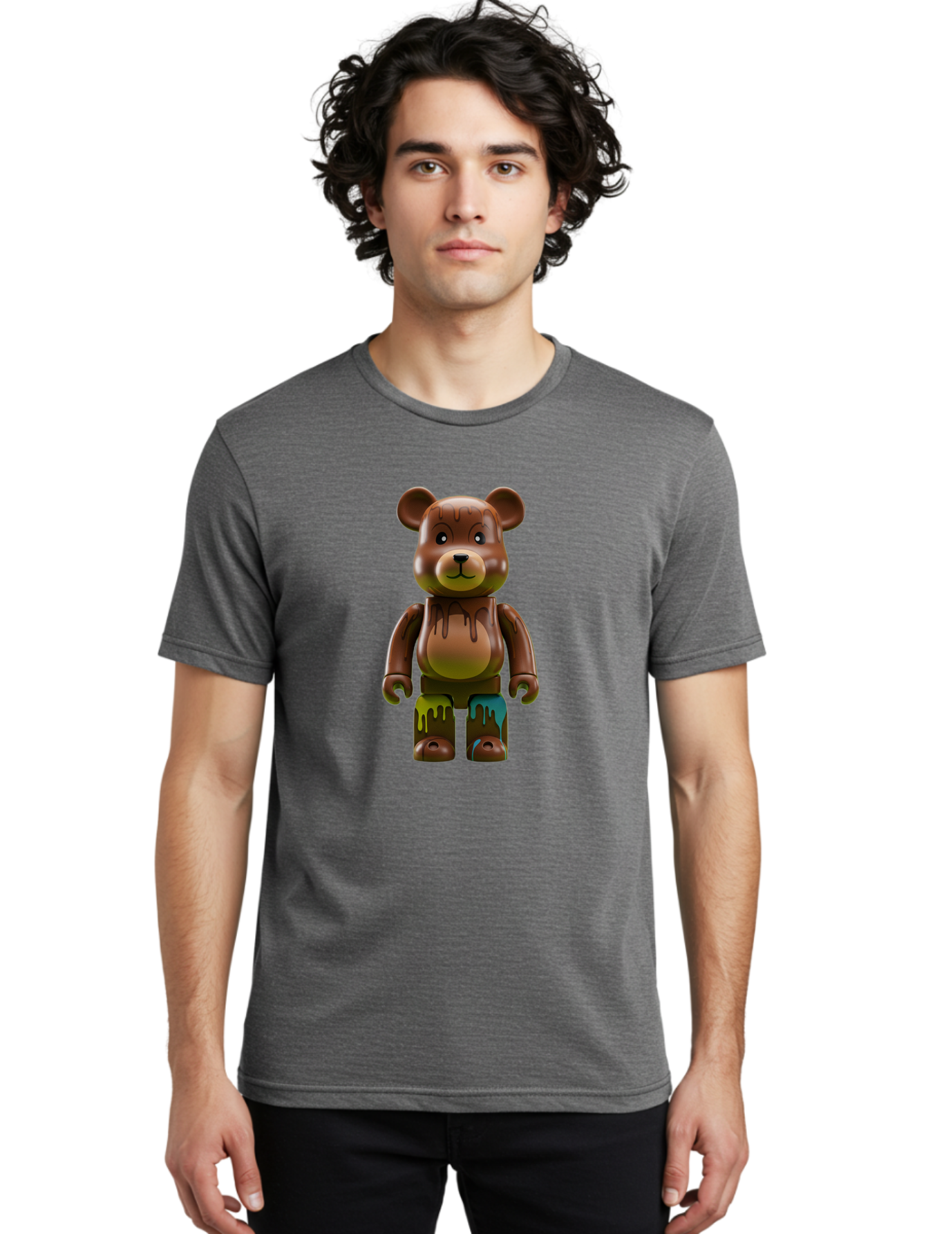 Bearbrick-1 Men'S Graphic Tee, 100% Cotton, Comfortable Casual Summer Wear, Machine Washable, Vintage Camera, Old Camera, Antique Camera, Black Camera, Classic Photography, Photography Equipment, Nostalgic Device, Film Camera, Camera Art Bae889
