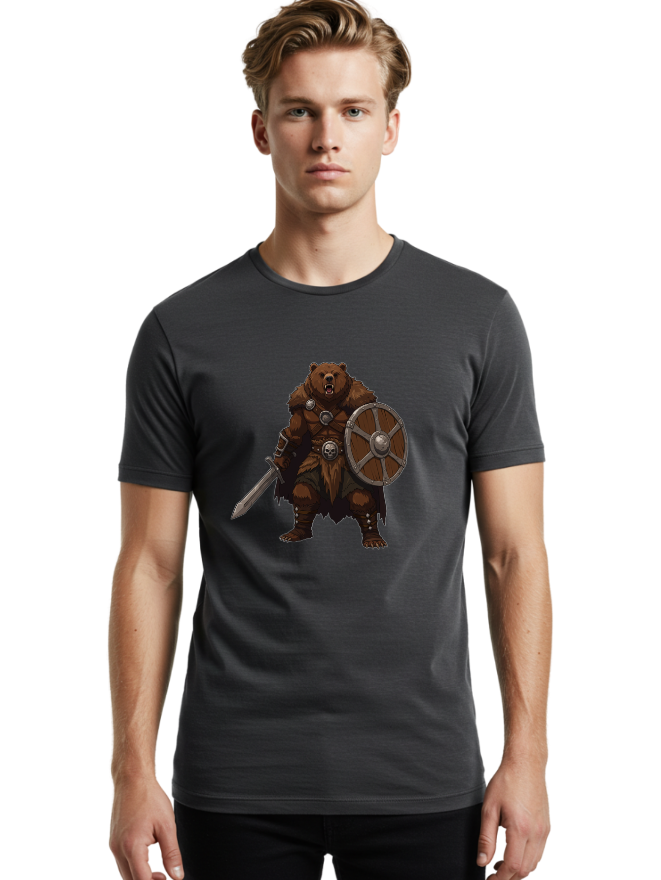 Berserker-Bear Men'S Graphic Tee, 100% Cotton, Comfortable Casual Summer Wear, Machine Washable, Vintage Camera, Old Camera, Antique Camera, Black Camera, Classic Photography, Photography Equipment, Nostalgic Device, Film Camera, Camera Art Bae891