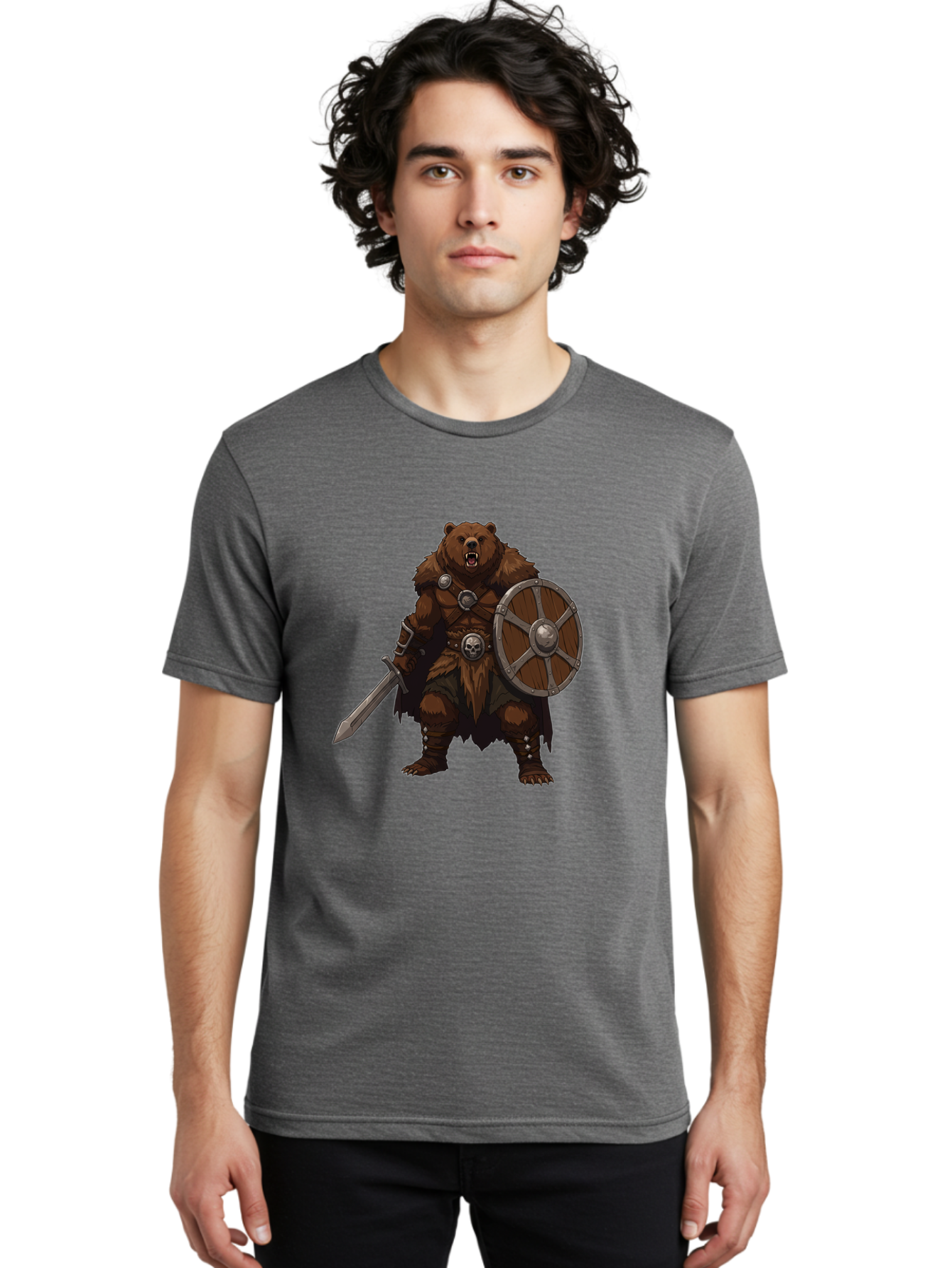 Berserker-Bear Men'S Graphic Tee, 100% Cotton, Comfortable Casual Summer Wear, Machine Washable, Vintage Camera, Old Camera, Antique Camera, Black Camera, Classic Photography, Photography Equipment, Nostalgic Device, Film Camera, Camera Art Bae891