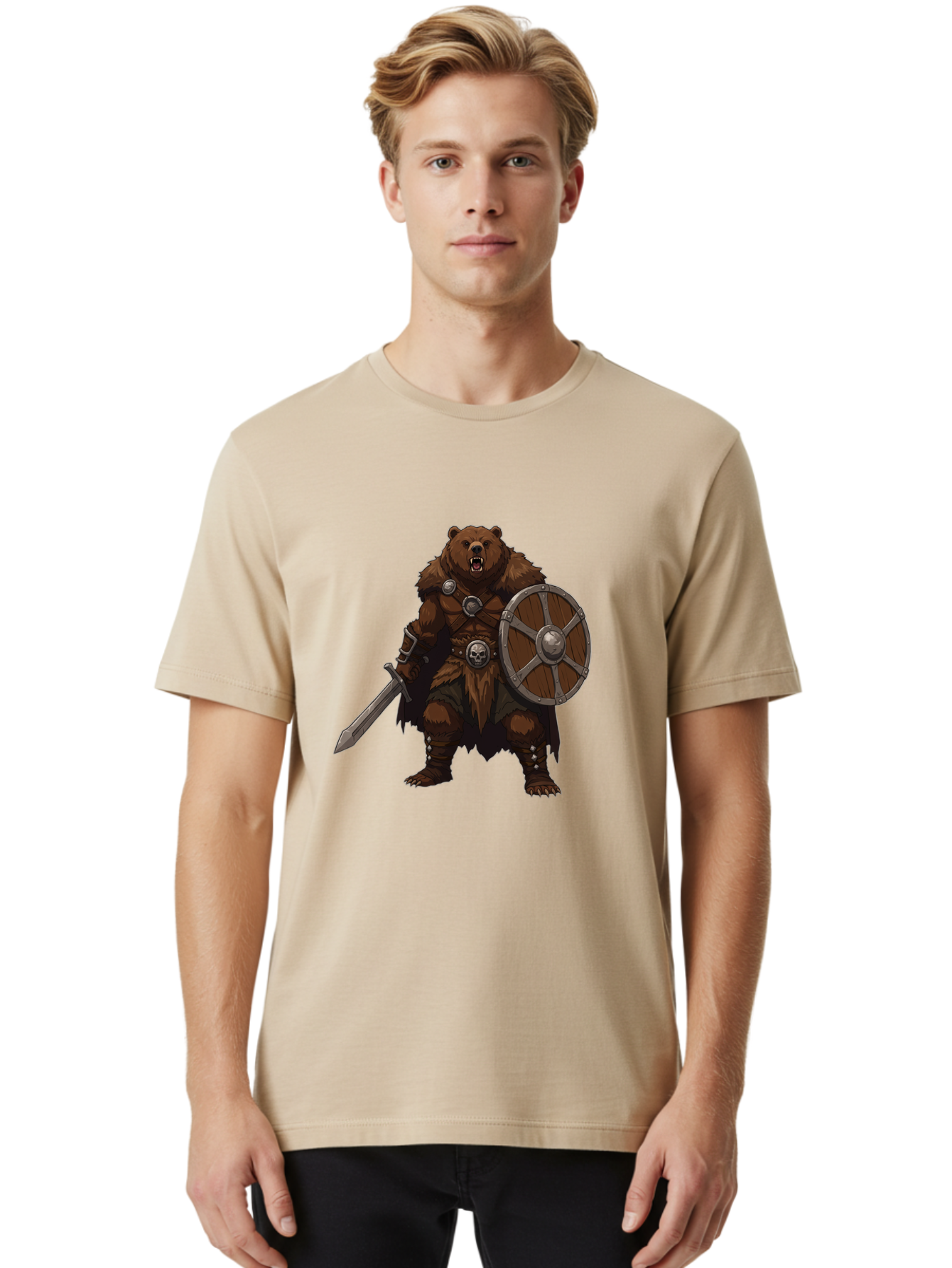 Berserker-Bear Men'S Graphic Tee, 100% Cotton, Comfortable Casual Summer Wear, Machine Washable, Vintage Camera, Old Camera, Antique Camera, Black Camera, Classic Photography, Photography Equipment, Nostalgic Device, Film Camera, Camera Art Bae891