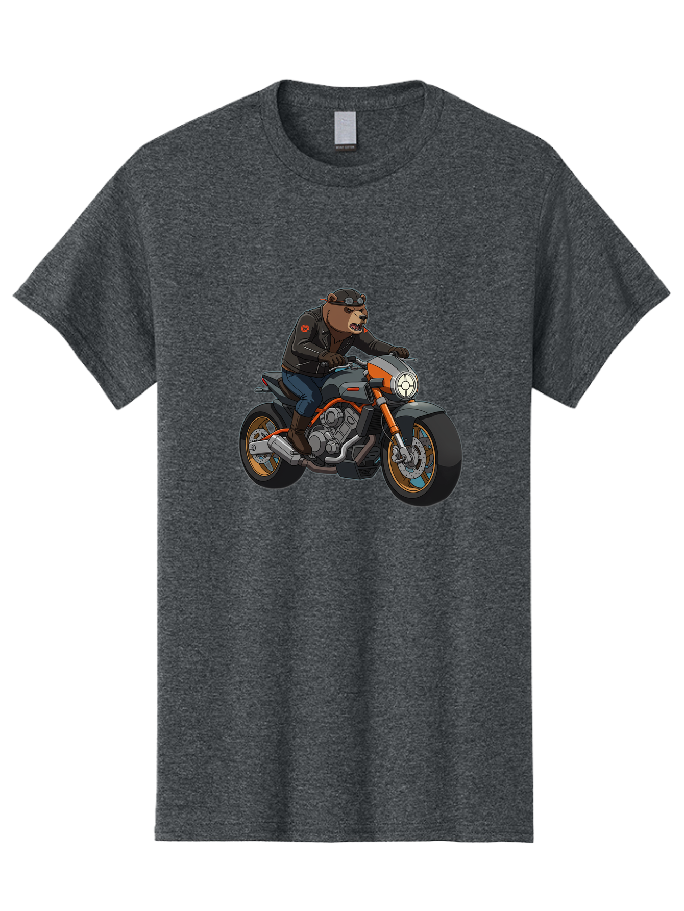 Biker-Bear-1 Men'S Graphic Tee, 100% Cotton, Comfortable Casual Summer Wear, Machine Washable, Vintage Camera, Old Camera, Antique Camera, Black Camera, Classic Photography, Photography Equipment, Nostalgic Device, Film Camera, Camera Art Bae892