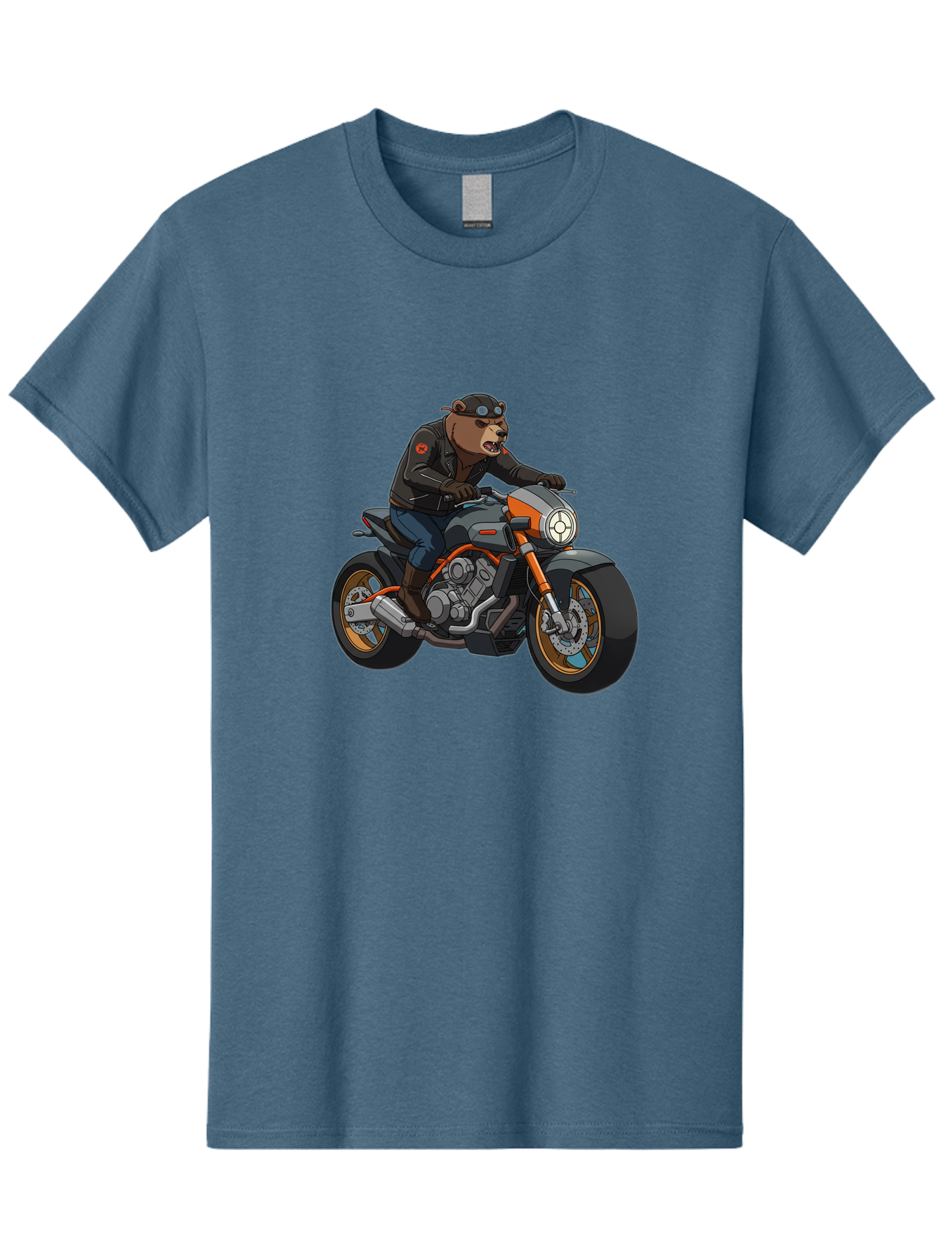Biker-Bear-1 Men'S Graphic Tee, 100% Cotton, Comfortable Casual Summer Wear, Machine Washable, Vintage Camera, Old Camera, Antique Camera, Black Camera, Classic Photography, Photography Equipment, Nostalgic Device, Film Camera, Camera Art Bae892
