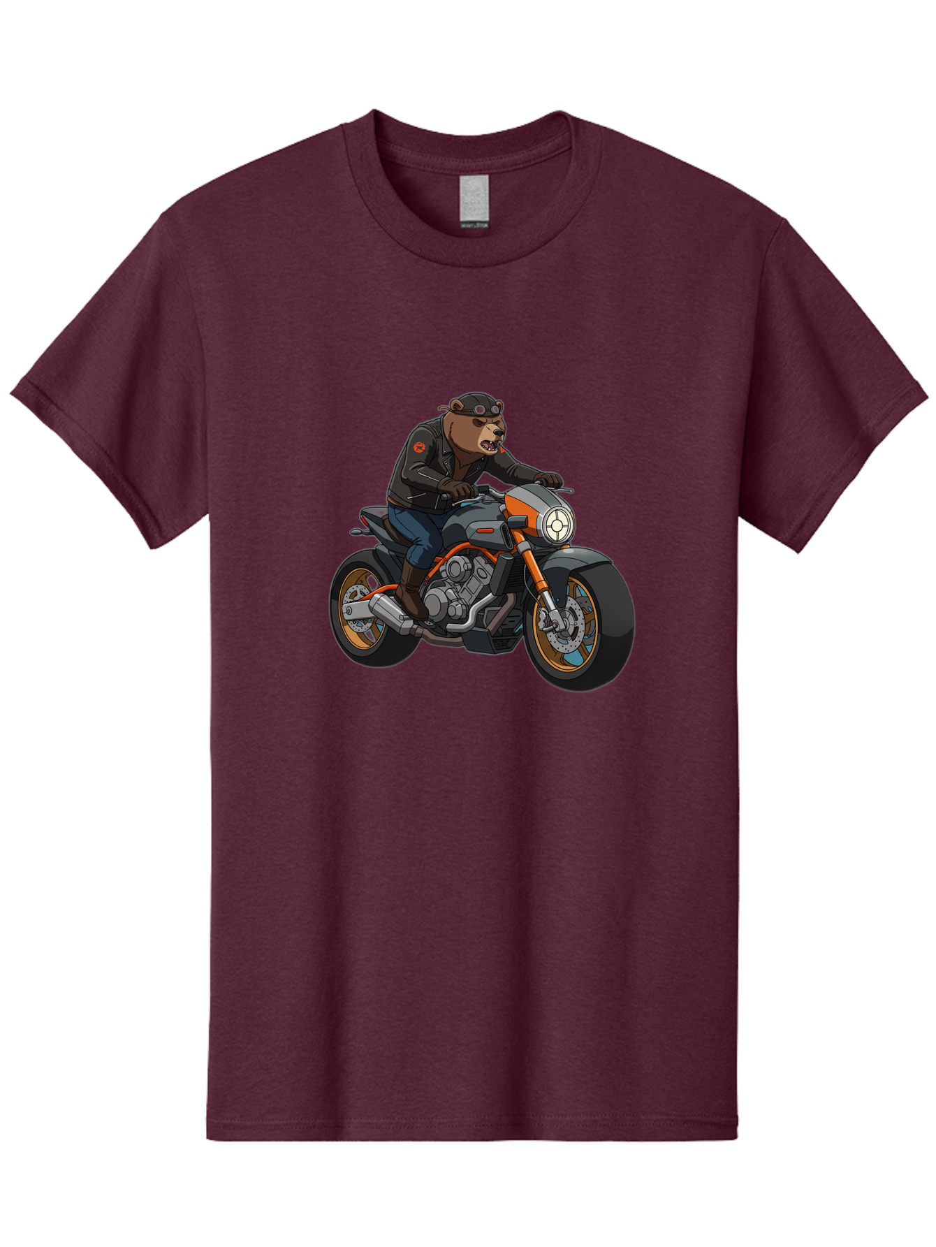 Biker-Bear-1 Men'S Graphic Tee, 100% Cotton, Comfortable Casual Summer Wear, Machine Washable, Vintage Camera, Old Camera, Antique Camera, Black Camera, Classic Photography, Photography Equipment, Nostalgic Device, Film Camera, Camera Art Bae892