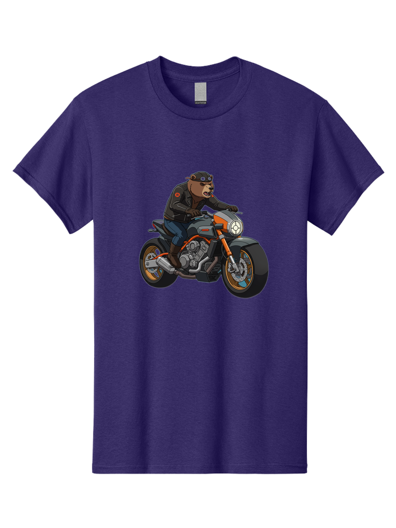 Biker-Bear-1 Men'S Graphic Tee, 100% Cotton, Comfortable Casual Summer Wear, Machine Washable, Vintage Camera, Old Camera, Antique Camera, Black Camera, Classic Photography, Photography Equipment, Nostalgic Device, Film Camera, Camera Art Bae892