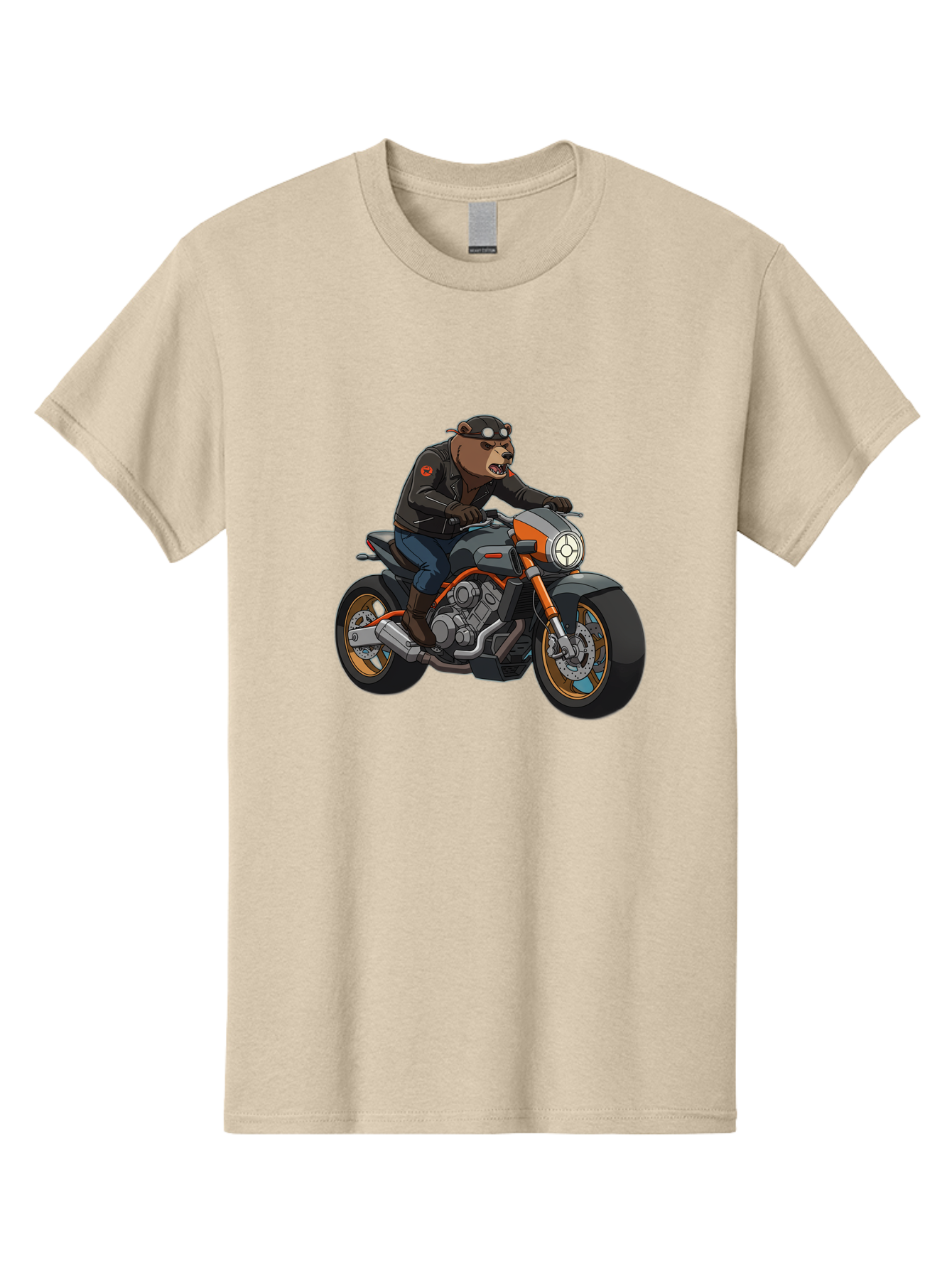 Biker-Bear-1 Men'S Graphic Tee, 100% Cotton, Comfortable Casual Summer Wear, Machine Washable, Vintage Camera, Old Camera, Antique Camera, Black Camera, Classic Photography, Photography Equipment, Nostalgic Device, Film Camera, Camera Art Bae892