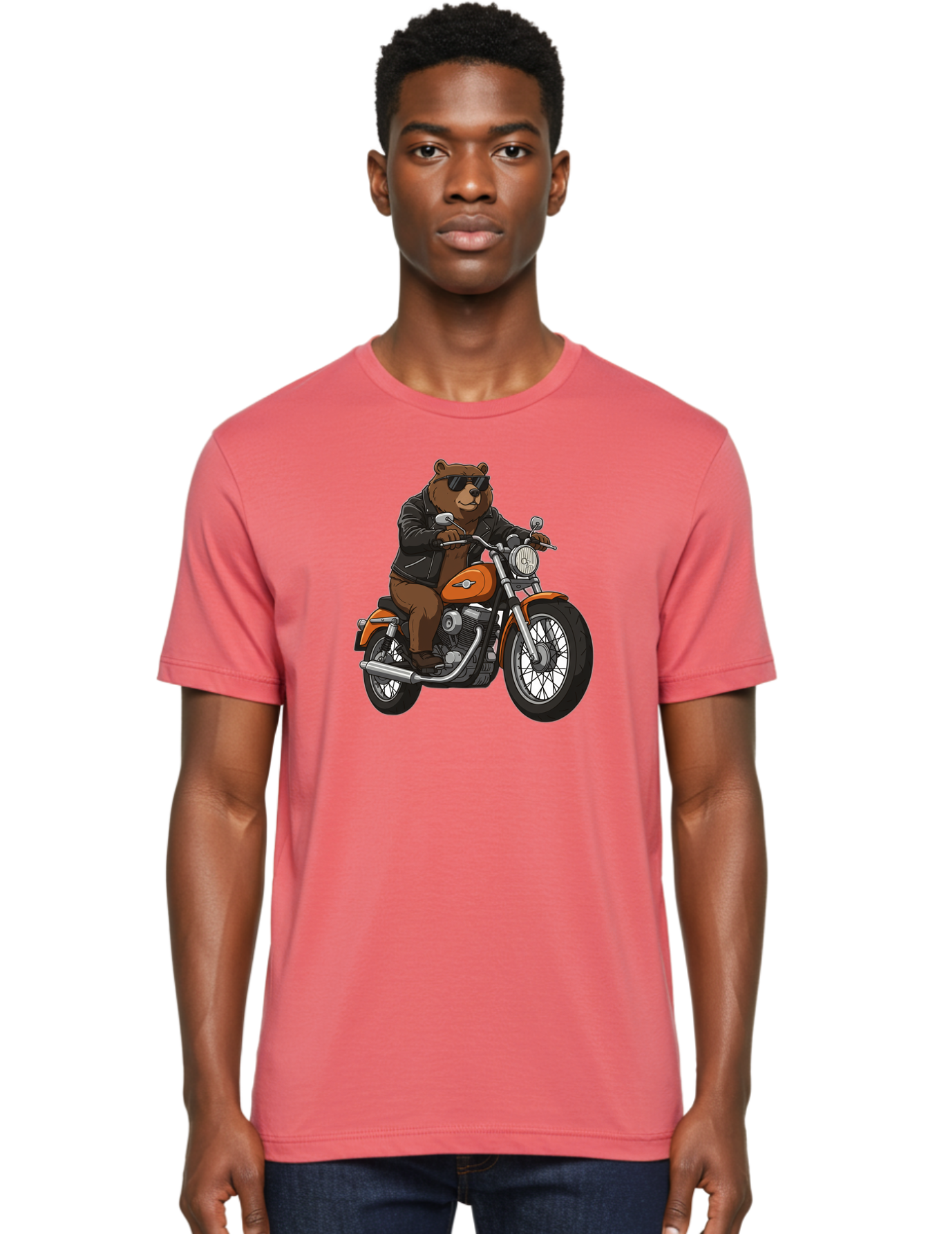 Biker-Bear Men'S Graphic Tee, 100% Cotton, Comfortable Casual Summer Wear, Machine Washable, Vintage Camera, Old Camera, Antique Camera, Black Camera, Classic Photography, Photography Equipment, Nostalgic Device, Film Camera, Camera Art Bae893