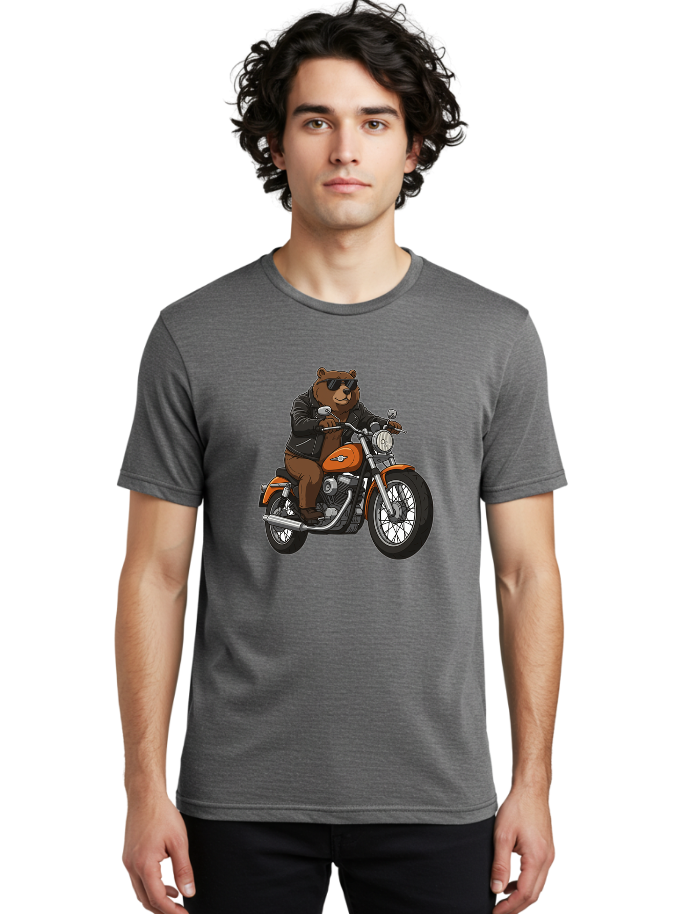 Biker-Bear Men'S Graphic Tee, 100% Cotton, Comfortable Casual Summer Wear, Machine Washable, Vintage Camera, Old Camera, Antique Camera, Black Camera, Classic Photography, Photography Equipment, Nostalgic Device, Film Camera, Camera Art Bae893