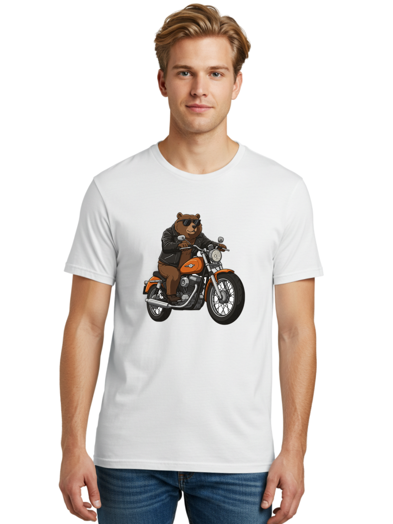 Biker-Bear Men'S Graphic Tee, 100% Cotton, Comfortable Casual Summer Wear, Machine Washable, Vintage Camera, Old Camera, Antique Camera, Black Camera, Classic Photography, Photography Equipment, Nostalgic Device, Film Camera, Camera Art Bae893