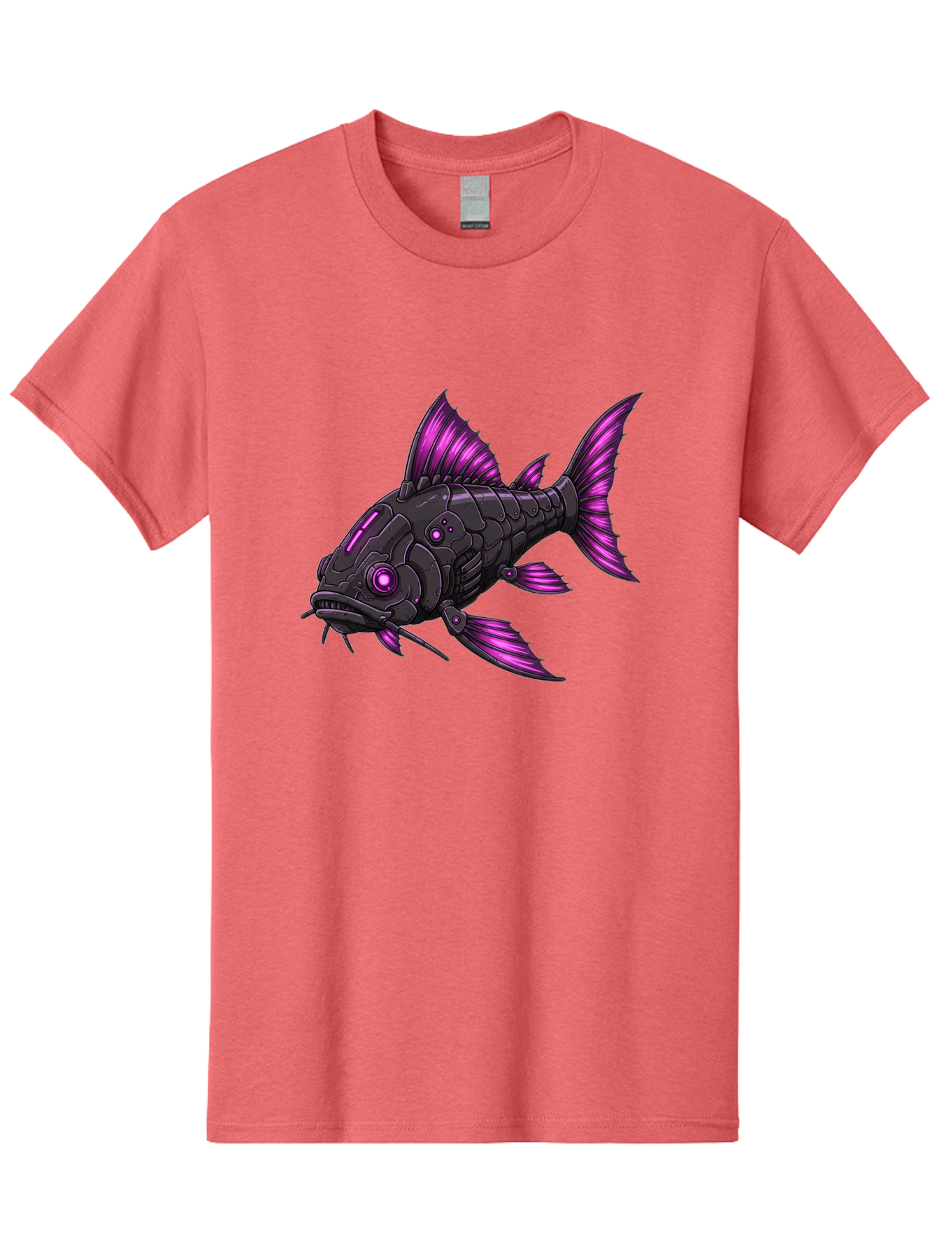 Black-Fish-With-Purple-Fins Men'S Graphic Tee, 100% Cotton, Comfortable Casual Summer Wear, Machine Washable, Vintage Camera, Old Camera, Antique Camera, Black Camera, Classic Photography, Photography Equipment, Nostalgic Device, Film Camera, Bae896