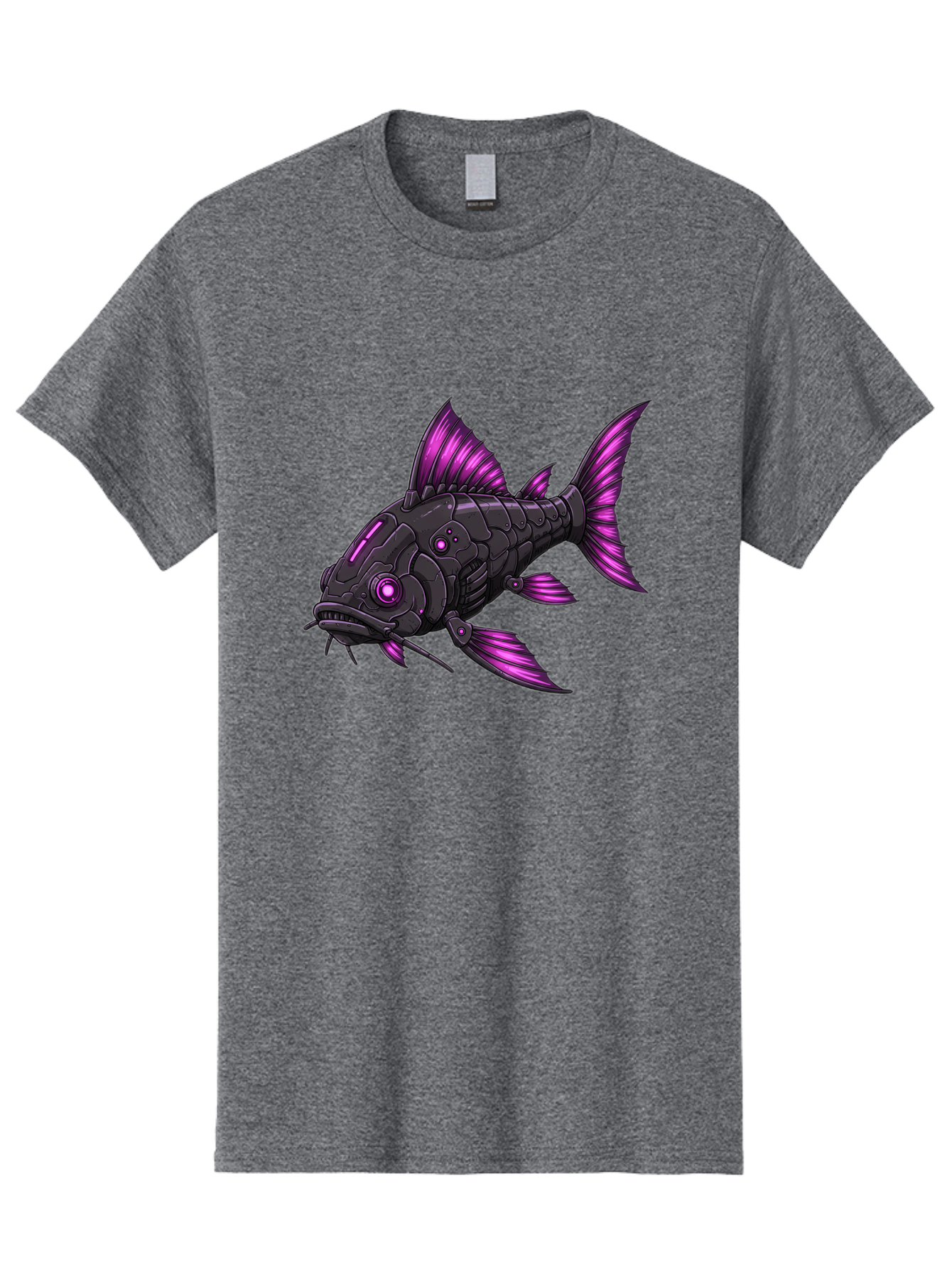 Black-Fish-With-Purple-Fins Men'S Graphic Tee, 100% Cotton, Comfortable Casual Summer Wear, Machine Washable, Vintage Camera, Old Camera, Antique Camera, Black Camera, Classic Photography, Photography Equipment, Nostalgic Device, Film Camera, Bae896