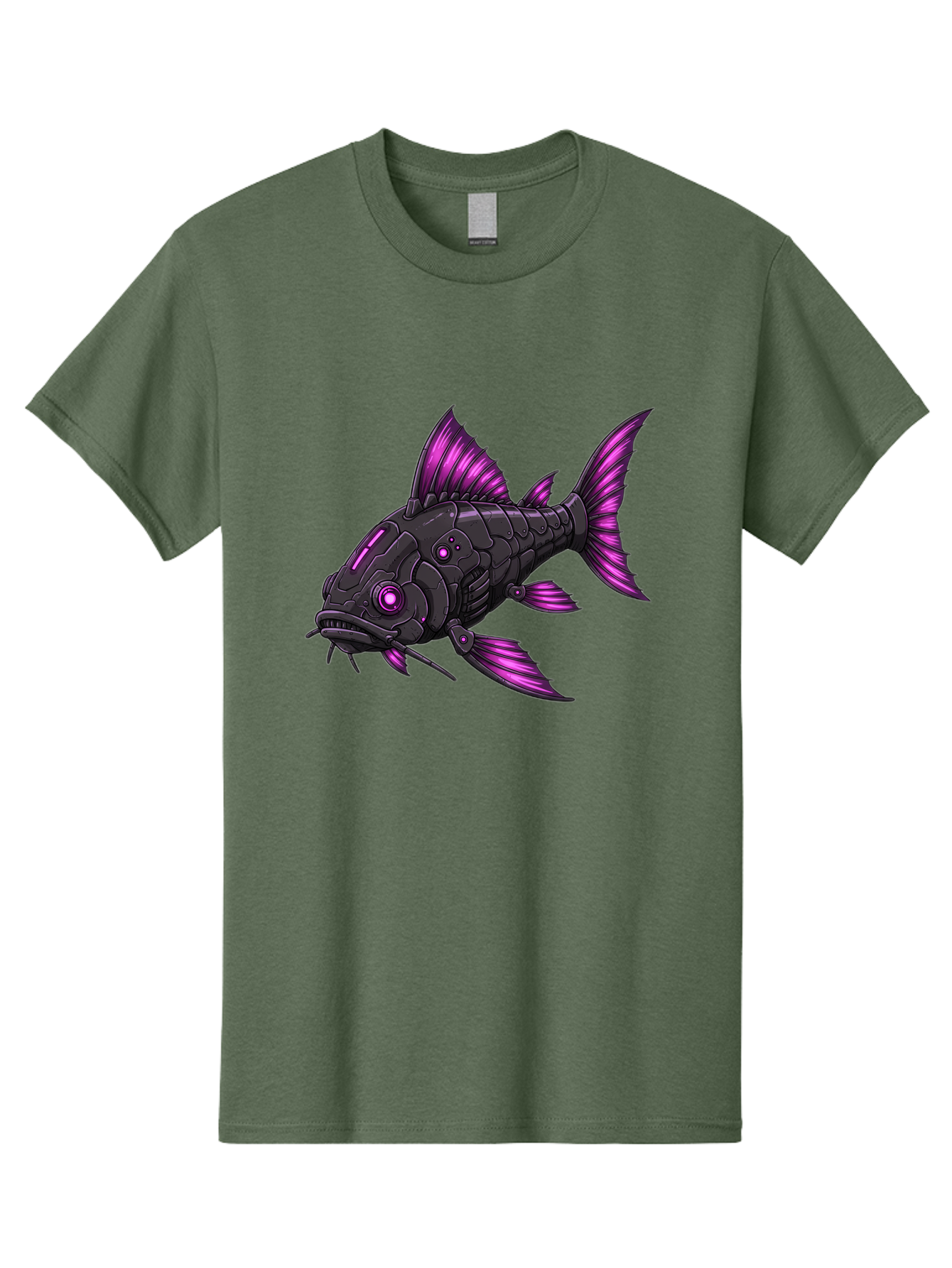 Black-Fish-With-Purple-Fins Men'S Graphic Tee, 100% Cotton, Comfortable Casual Summer Wear, Machine Washable, Vintage Camera, Old Camera, Antique Camera, Black Camera, Classic Photography, Photography Equipment, Nostalgic Device, Film Camera, Bae896