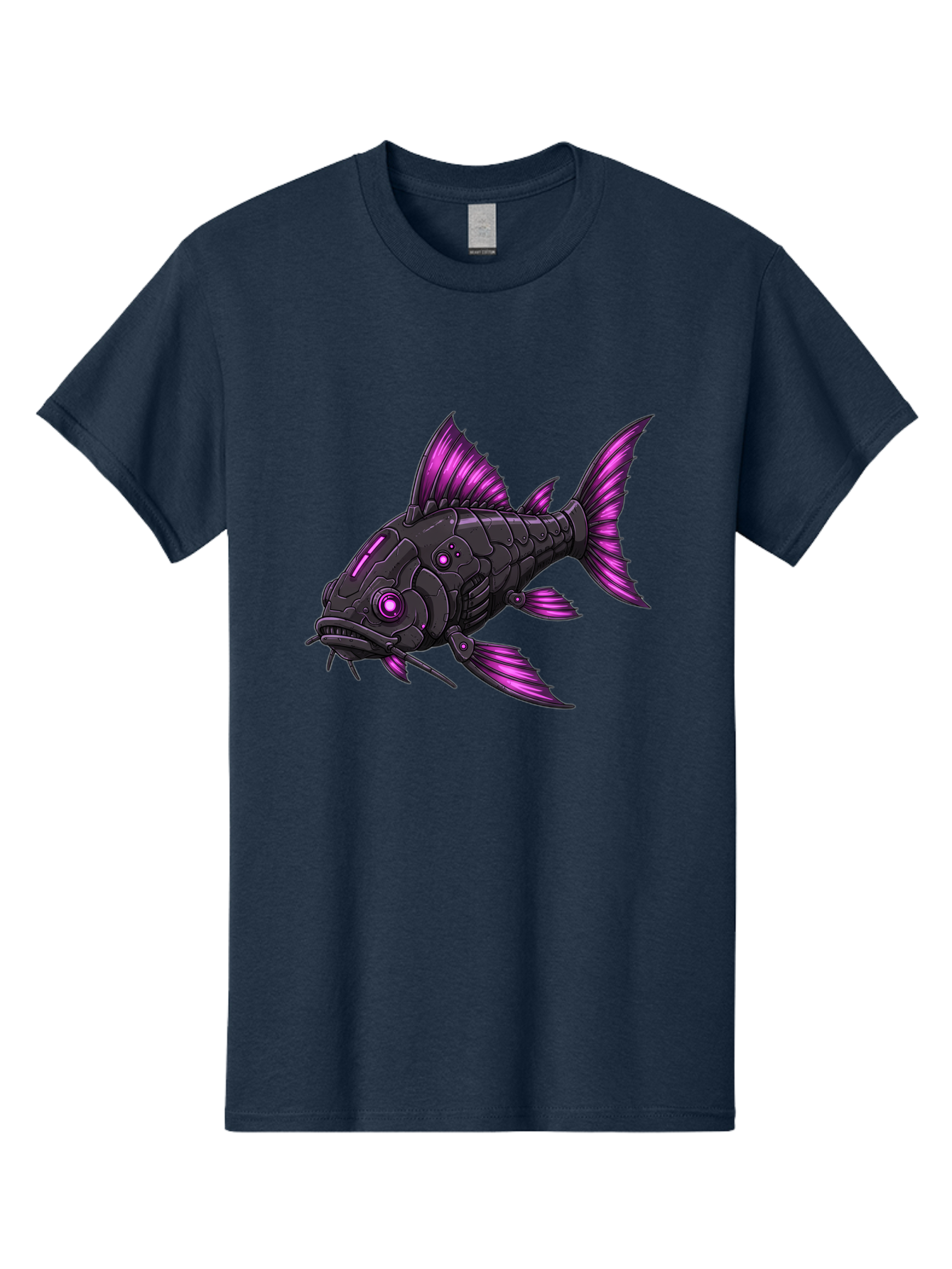 Black-Fish-With-Purple-Fins Men'S Graphic Tee, 100% Cotton, Comfortable Casual Summer Wear, Machine Washable, Vintage Camera, Old Camera, Antique Camera, Black Camera, Classic Photography, Photography Equipment, Nostalgic Device, Film Camera, Bae896