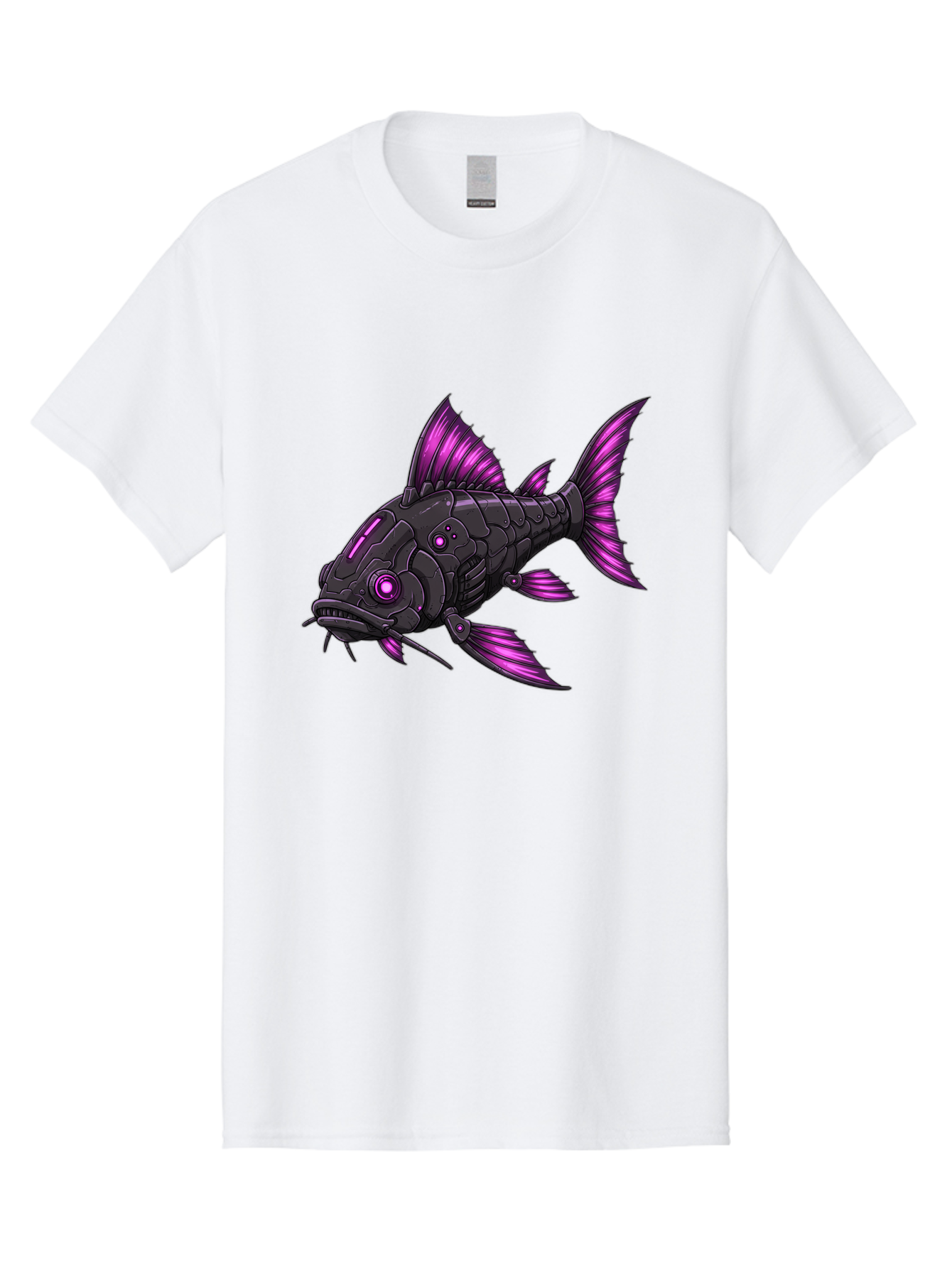 Black-Fish-With-Purple-Fins Men'S Graphic Tee, 100% Cotton, Comfortable Casual Summer Wear, Machine Washable, Vintage Camera, Old Camera, Antique Camera, Black Camera, Classic Photography, Photography Equipment, Nostalgic Device, Film Camera, Bae896