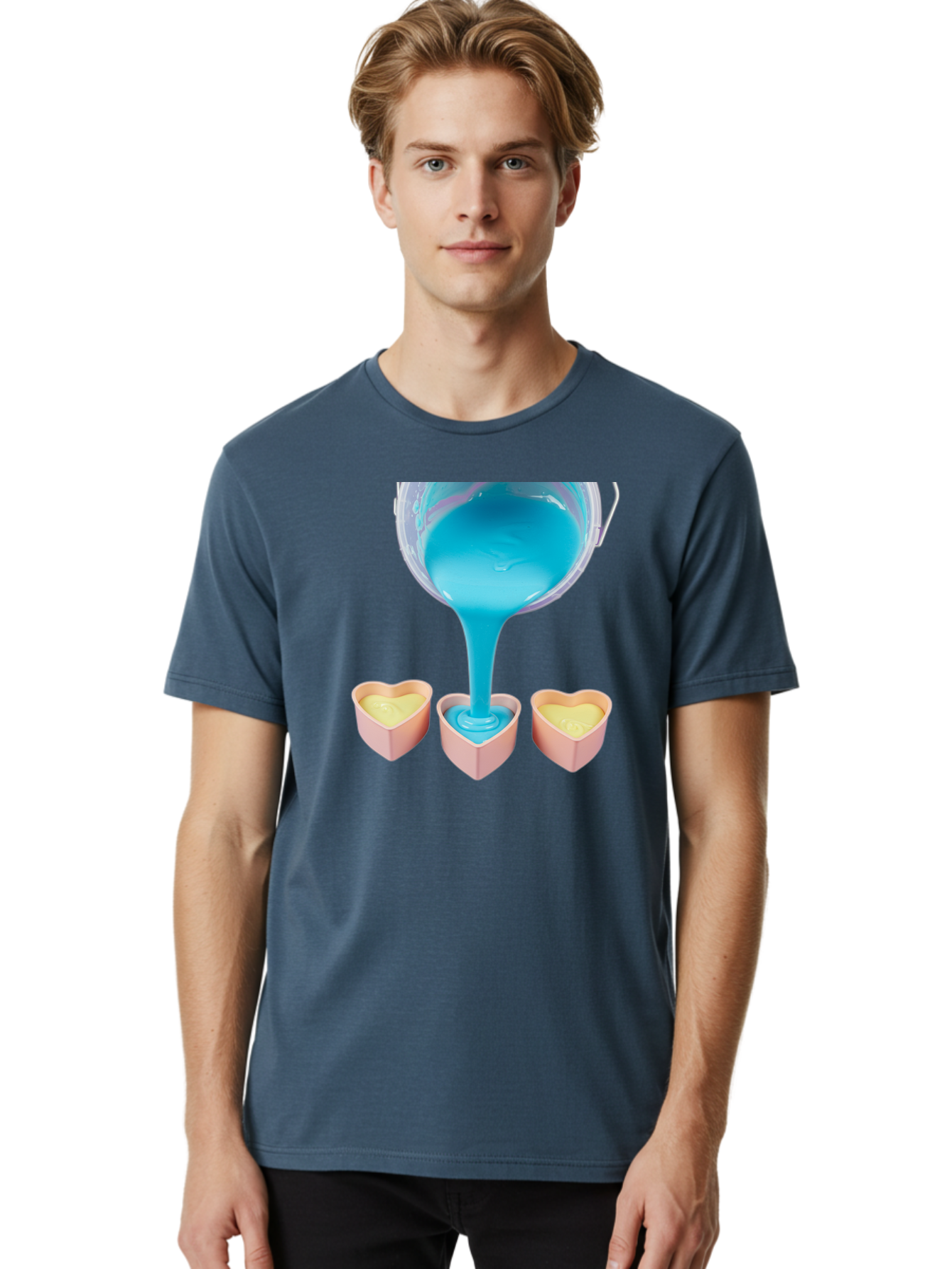 Blue-Slime-Pouring Men'S Graphic Tee, 100% Cotton, Comfortable Casual Summer Wear, Machine Washable, Vintage Camera, Old Camera, Antique Camera, Black Camera, Classic Photography, Photography Equipment, Nostalgic Device, Film Camera, Camera Art Bae897