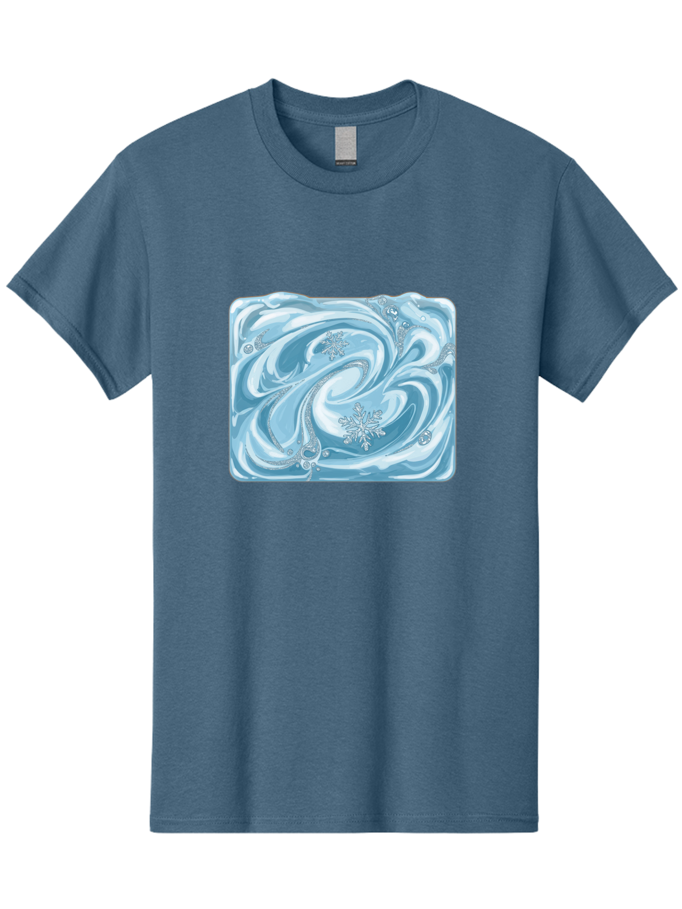 Blue-Swirl-Snowflakes Men'S Graphic Tee, 100% Cotton, Comfortable Casual Summer Wear, Machine Washable, Vintage Camera, Old Camera, Antique Camera, Black Camera, Classic Photography, Photography Equipment, Nostalgic Device, Film Camera, Camera Art Bae898