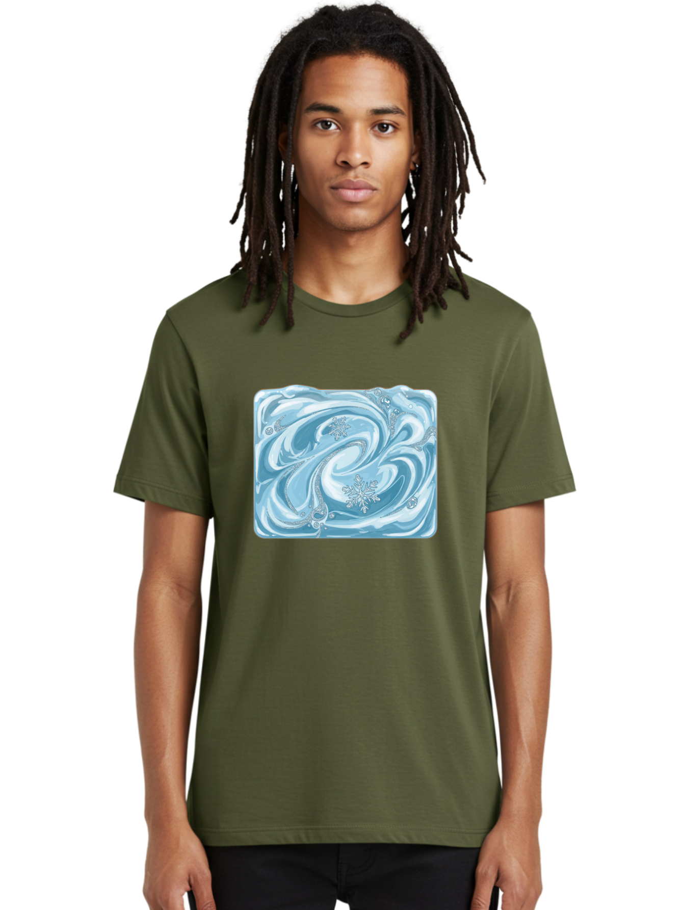 Blue-Swirl-Snowflakes Men'S Graphic Tee, 100% Cotton, Comfortable Casual Summer Wear, Machine Washable, Vintage Camera, Old Camera, Antique Camera, Black Camera, Classic Photography, Photography Equipment, Nostalgic Device, Film Camera, Camera Art Bae898