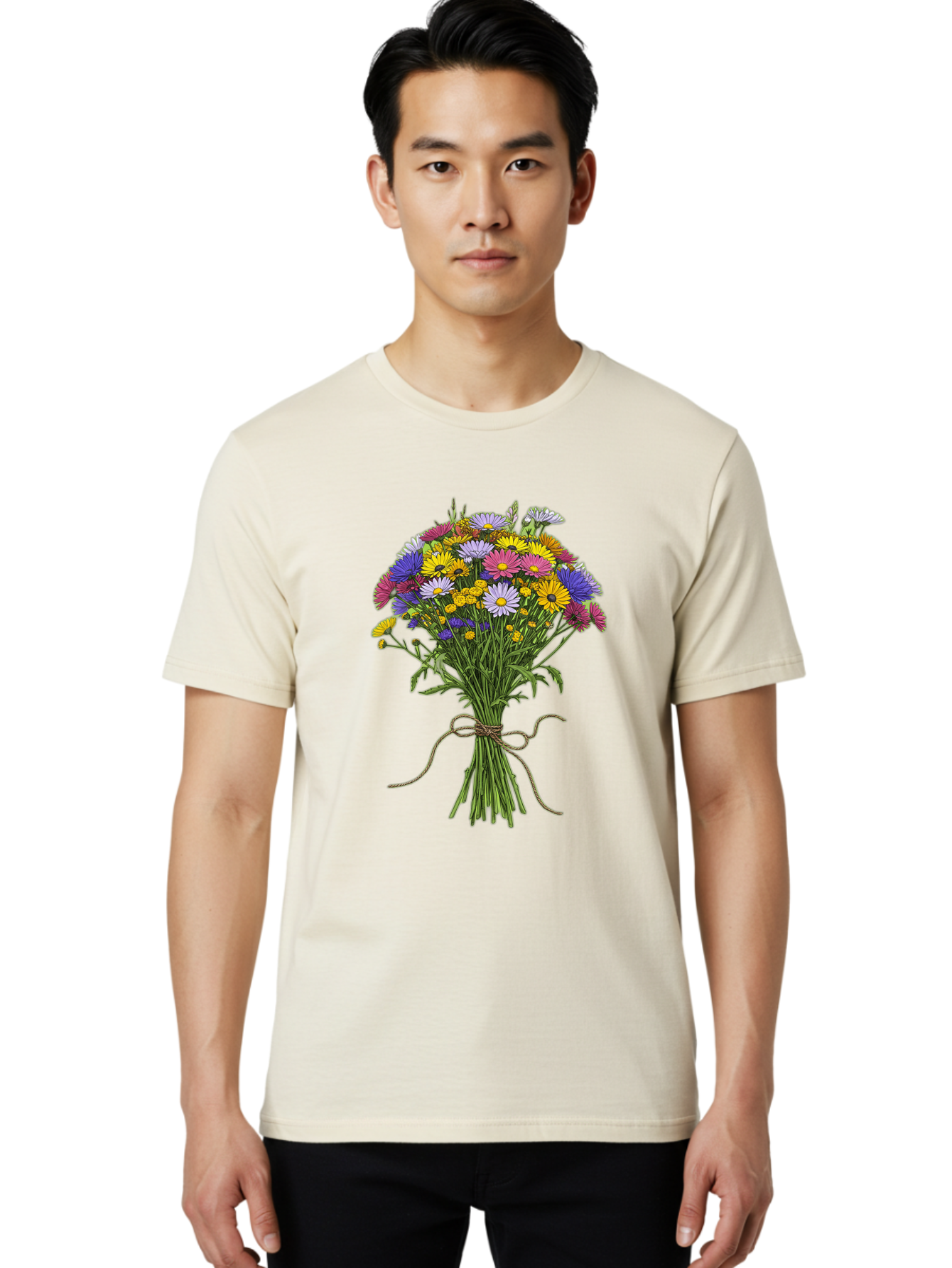 Bouquet-Of-Daisies Men'S Graphic Tee, 100% Cotton, Comfortable Casual Summer Wear, Machine Washable, Vintage Camera, Old Camera, Antique Camera, Black Camera, Classic Photography, Photography Equipment, Nostalgic Device, Film Camera, Bae902