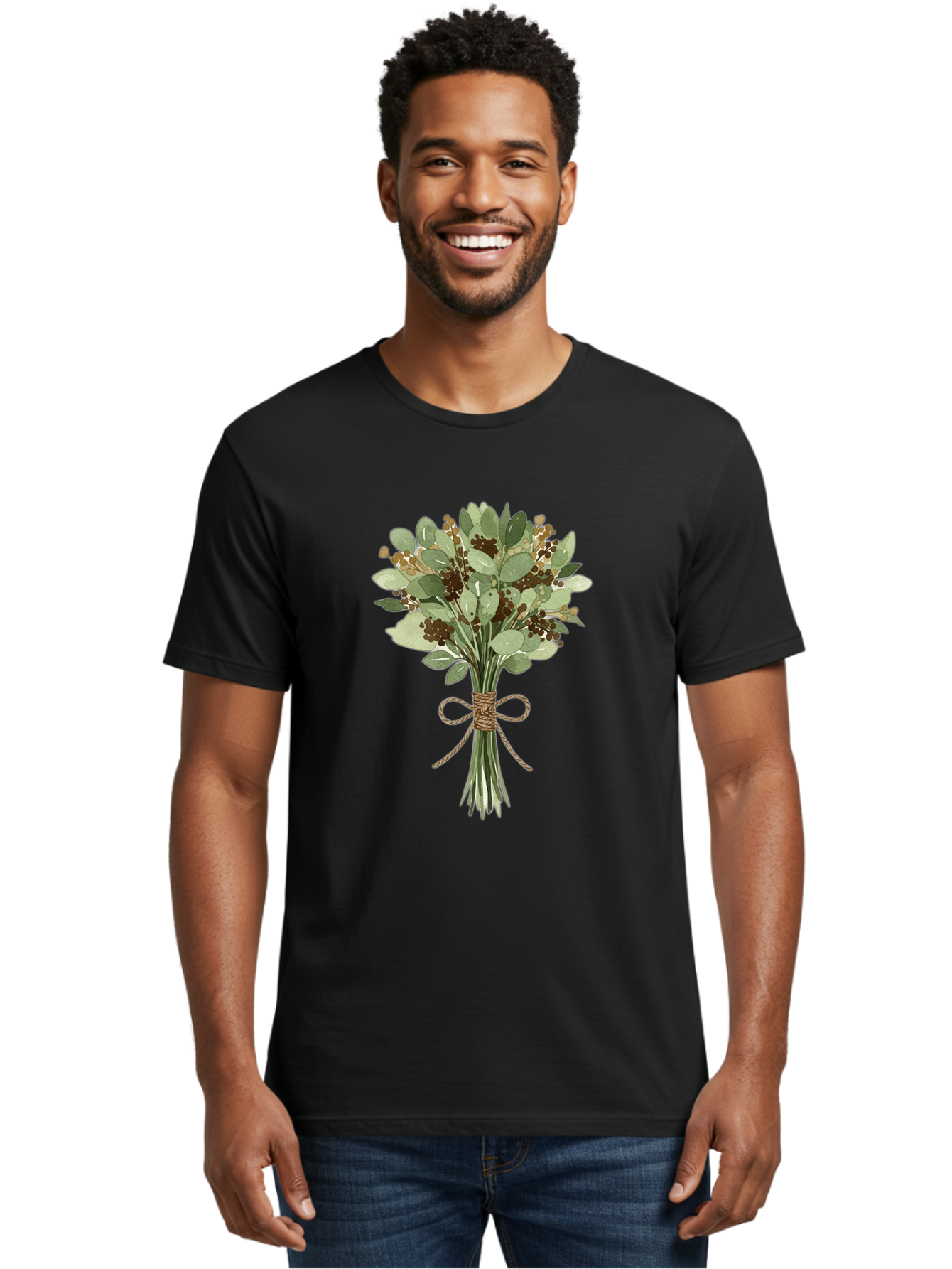 Bouquet-Of-Leaves-And-Berries Men'S Graphic Tee, 100% Cotton, Comfortable Casual Summer Wear, Machine Washable, Vintage Camera, Old Camera, Antique Camera, Black Camera, Classic Photography, Photography Equipment, Nostalgic Device, Bae903