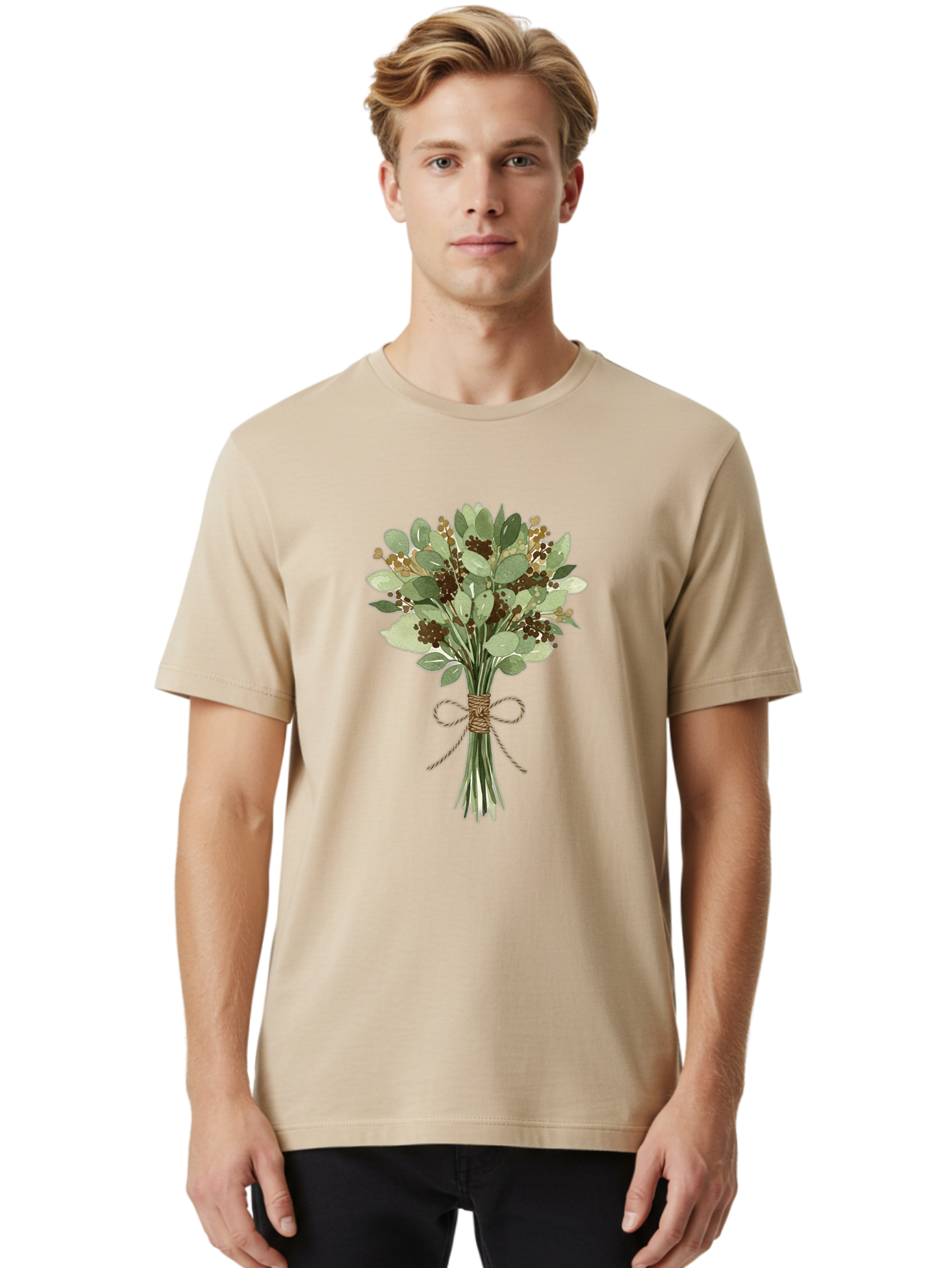 Bouquet-Of-Leaves-And-Berries Men'S Graphic Tee, 100% Cotton, Comfortable Casual Summer Wear, Machine Washable, Vintage Camera, Old Camera, Antique Camera, Black Camera, Classic Photography, Photography Equipment, Nostalgic Device, Bae903