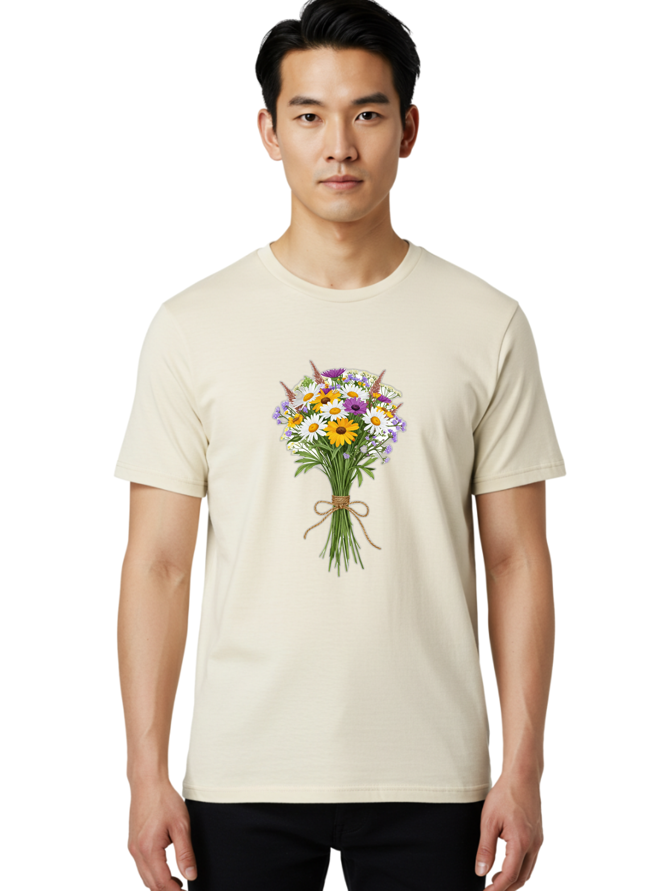 Bouquet-Of-Wildflowers Men'S Graphic Tee, 100% Cotton, Comfortable Casual Summer Wear, Machine Washable, Vintage Camera, Old Camera, Antique Camera, Black Camera, Classic Photography, Photography Equipment, Nostalgic Device, Film Camera, Bae904