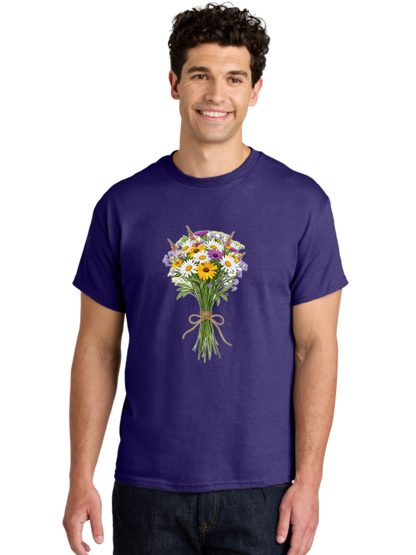 Bouquet-Of-Wildflowers Men'S Graphic Tee, 100% Cotton, Comfortable Casual Summer Wear, Machine Washable, Vintage Camera, Old Camera, Antique Camera, Black Camera, Classic Photography, Photography Equipment, Nostalgic Device, Film Camera, Bae904