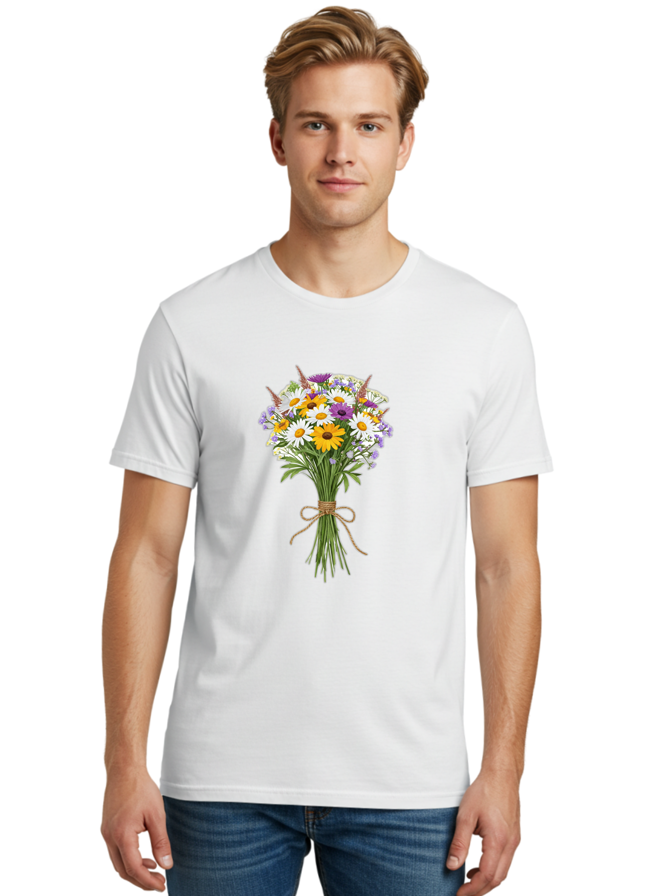 Bouquet-Of-Wildflowers Men'S Graphic Tee, 100% Cotton, Comfortable Casual Summer Wear, Machine Washable, Vintage Camera, Old Camera, Antique Camera, Black Camera, Classic Photography, Photography Equipment, Nostalgic Device, Film Camera, Bae904