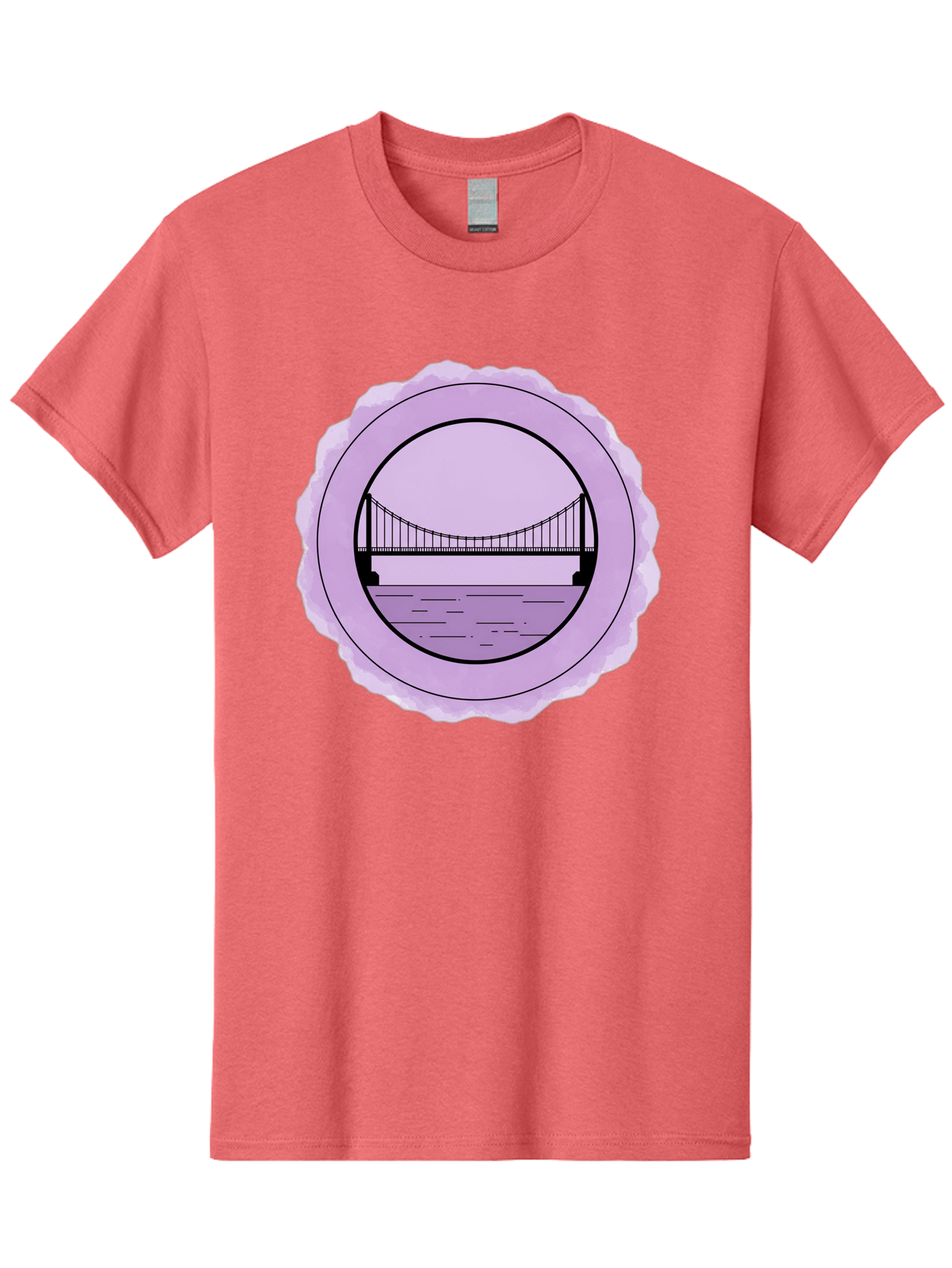 Bridge-Illustration Men'S Graphic Tee, 100% Cotton, Comfortable Casual Summer Wear, Machine Washable, Vintage Camera, Old Camera, Antique Camera, Black Camera, Classic Photography, Photography Equipment, Nostalgic Device, Film Camera, Bae905
