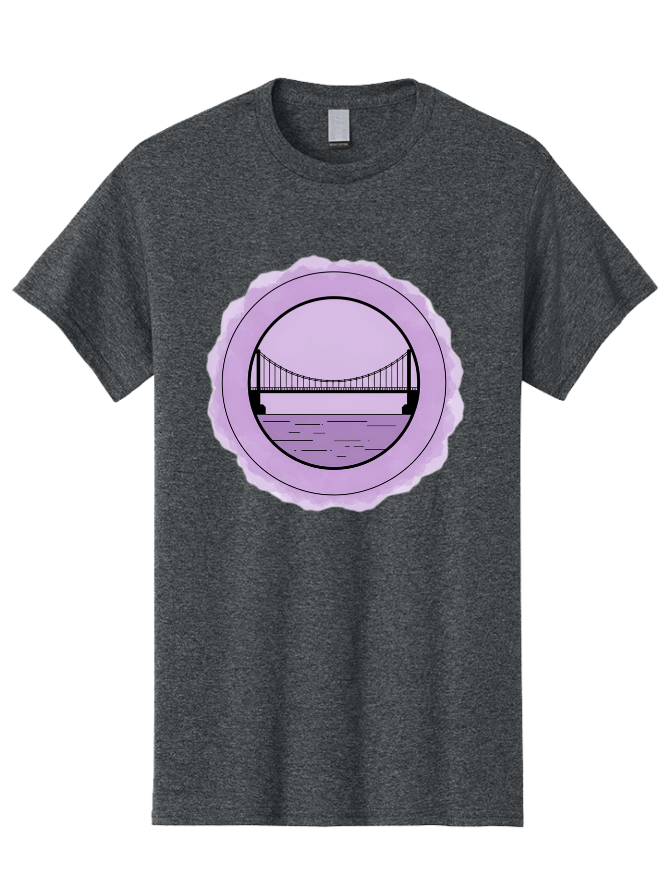 Bridge-Illustration Men'S Graphic Tee, 100% Cotton, Comfortable Casual Summer Wear, Machine Washable, Vintage Camera, Old Camera, Antique Camera, Black Camera, Classic Photography, Photography Equipment, Nostalgic Device, Film Camera, Bae905