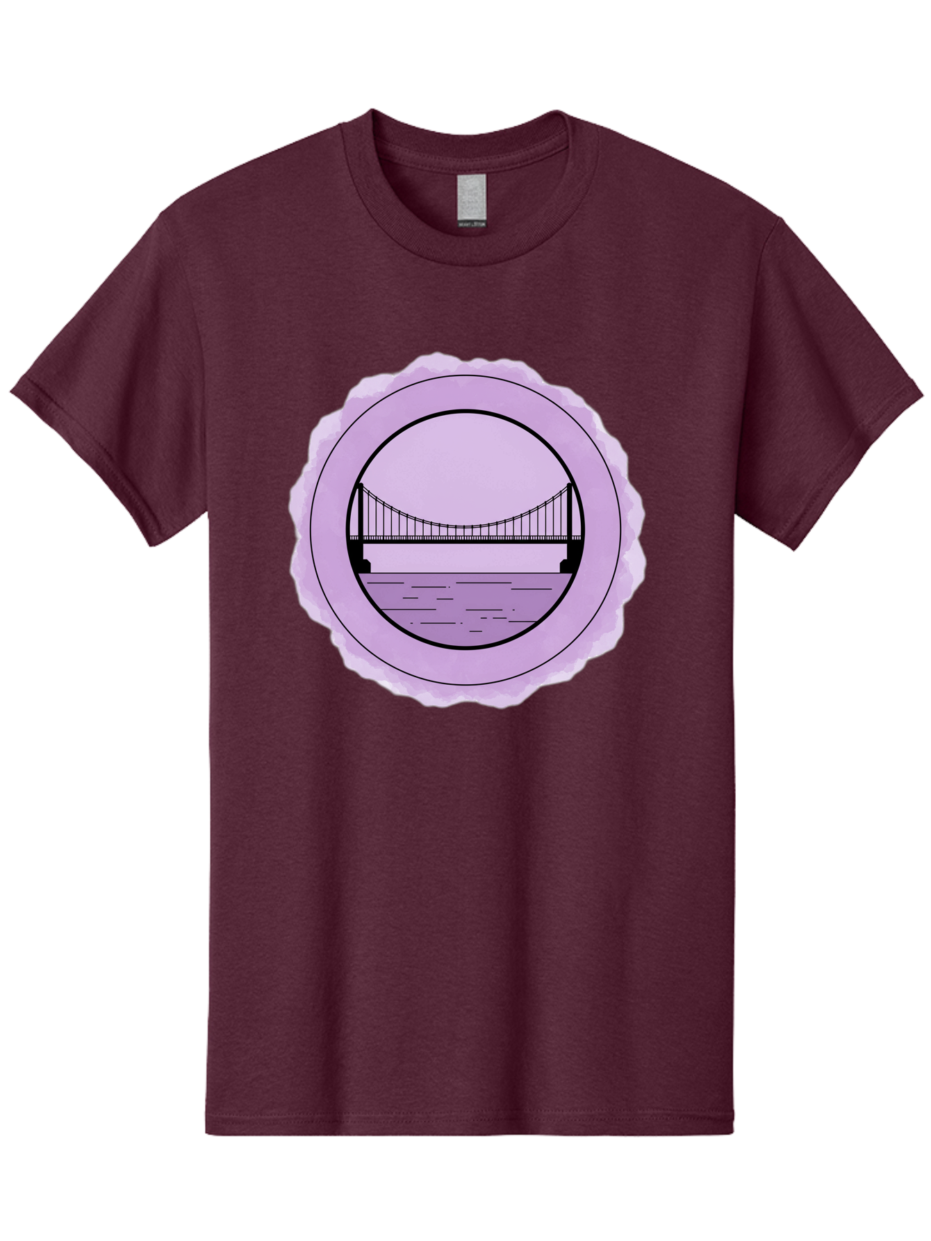Bridge-Illustration Men'S Graphic Tee, 100% Cotton, Comfortable Casual Summer Wear, Machine Washable, Vintage Camera, Old Camera, Antique Camera, Black Camera, Classic Photography, Photography Equipment, Nostalgic Device, Film Camera, Bae905