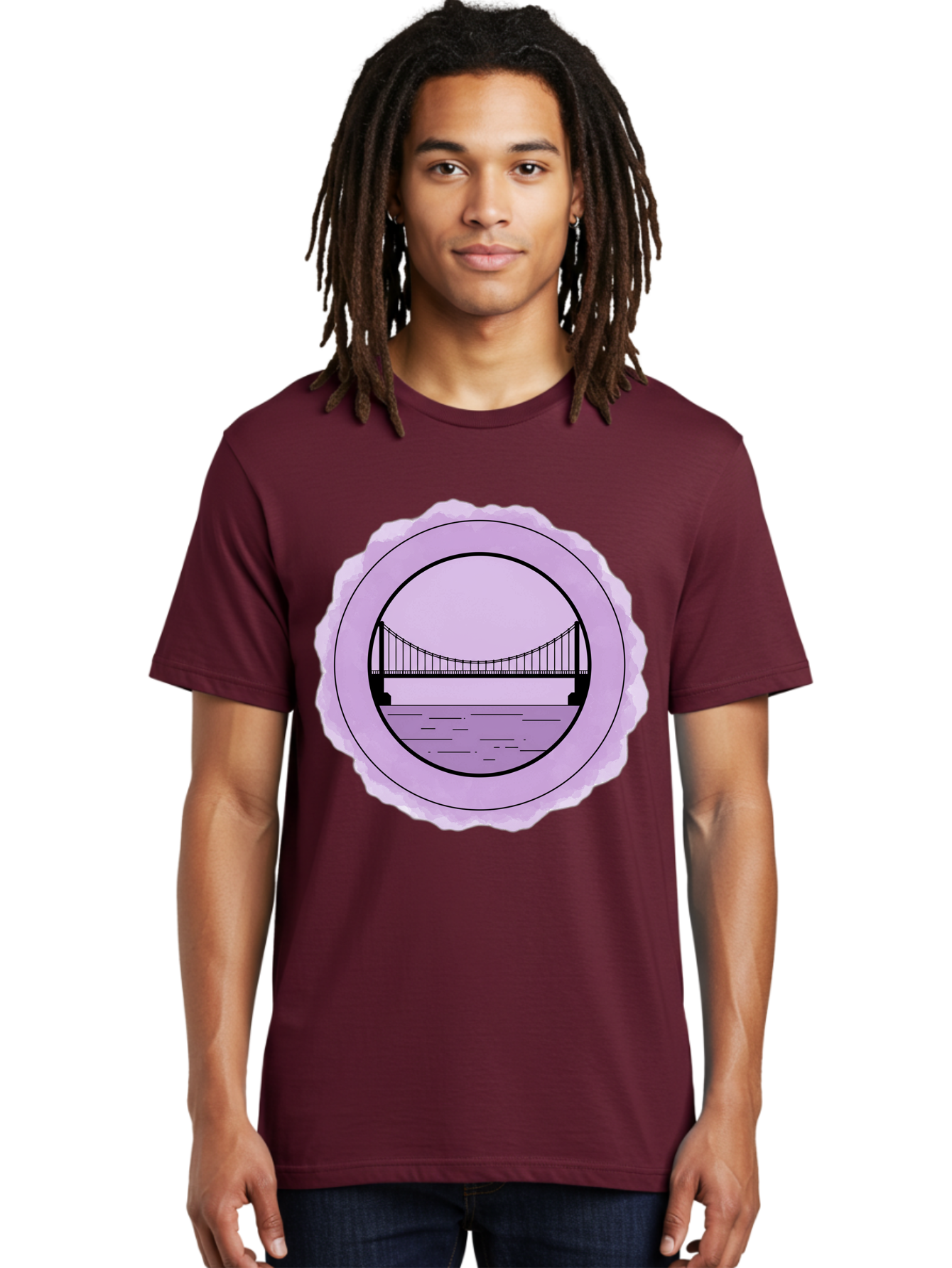 Bridge-Illustration Men'S Graphic Tee, 100% Cotton, Comfortable Casual Summer Wear, Machine Washable, Vintage Camera, Old Camera, Antique Camera, Black Camera, Classic Photography, Photography Equipment, Nostalgic Device, Film Camera, Bae905