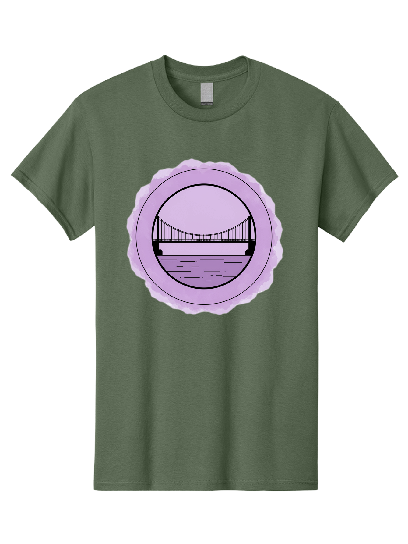 Bridge-Illustration Men'S Graphic Tee, 100% Cotton, Comfortable Casual Summer Wear, Machine Washable, Vintage Camera, Old Camera, Antique Camera, Black Camera, Classic Photography, Photography Equipment, Nostalgic Device, Film Camera, Bae905